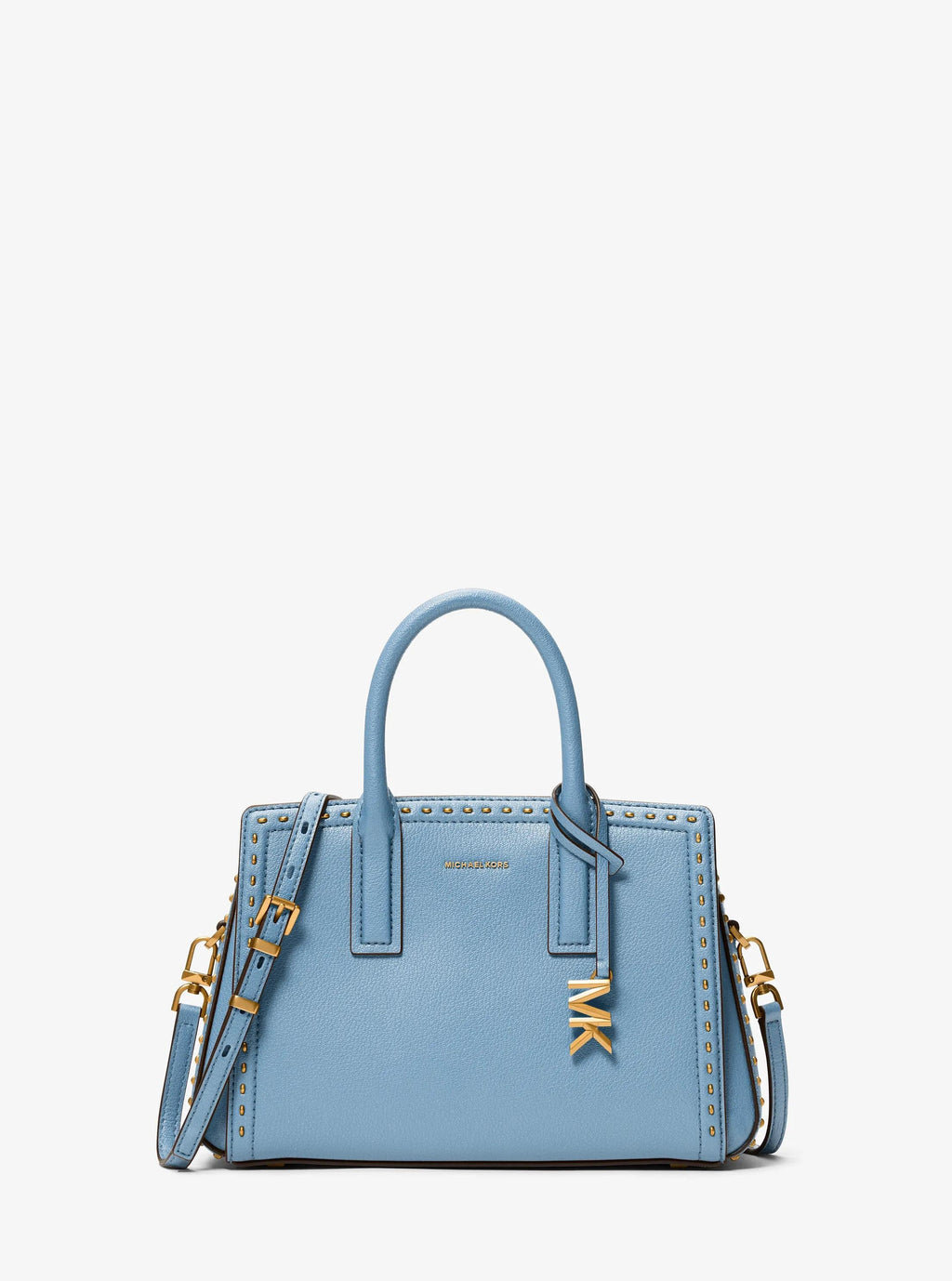 Laila Small Studded Leather Satchel Designer Handbag Fashion Shoulder Bag