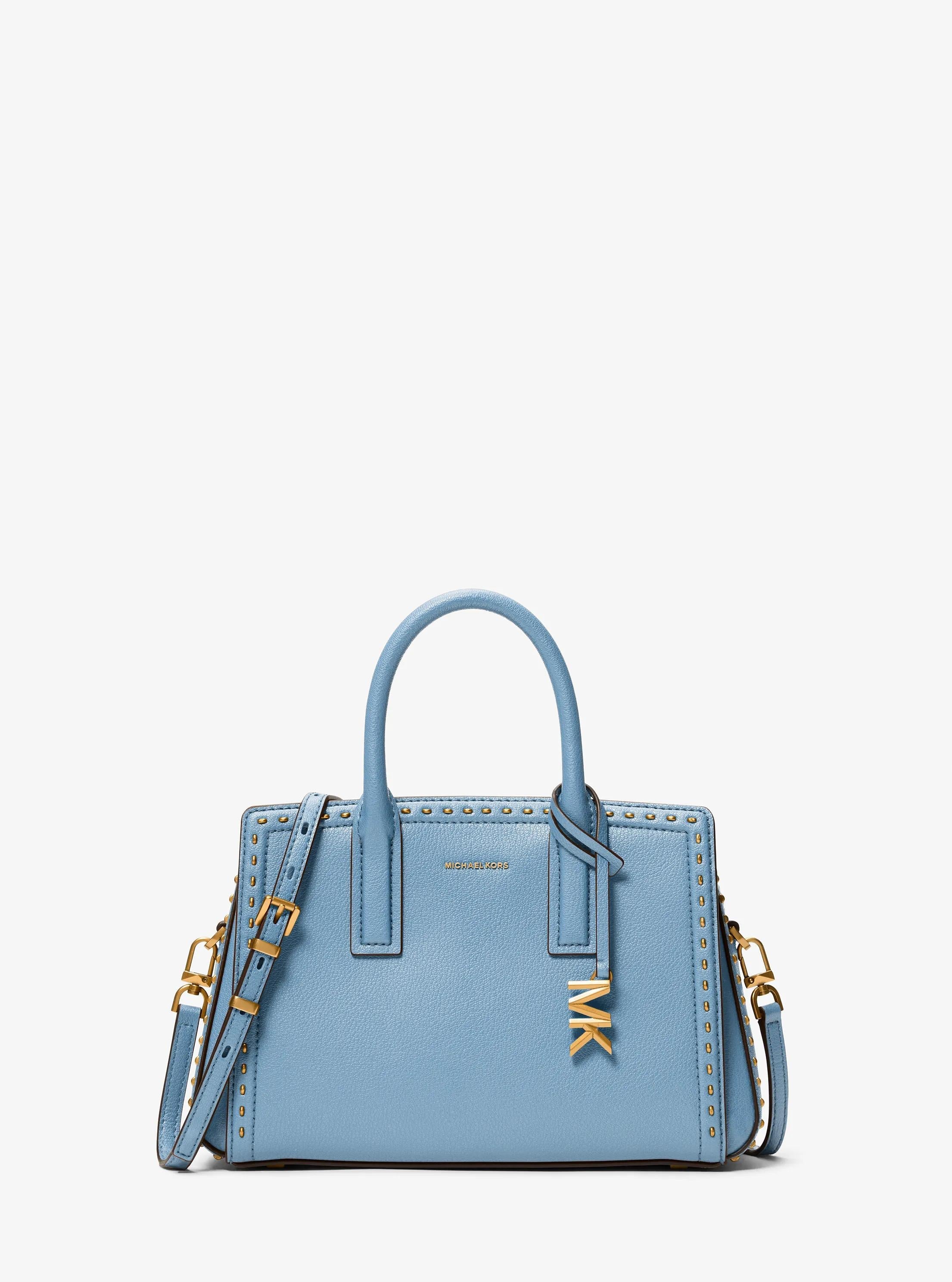 Laila Small Studded Leather Satchel Designer Handbag Fashion Shoulder Bag