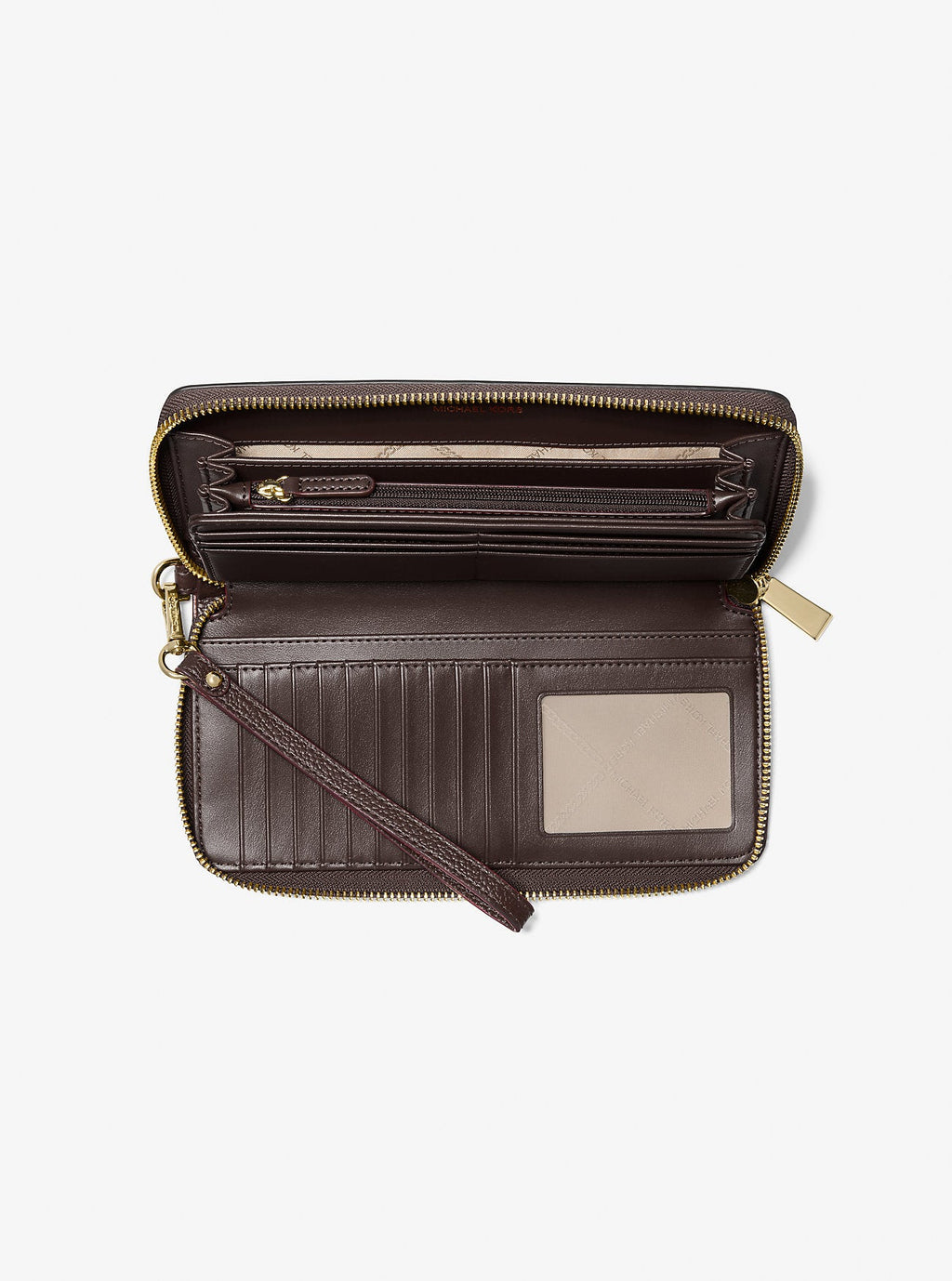 Jet Set Travel Large Pebbled Leather Continental Wallet Designer Wallet Card Holder