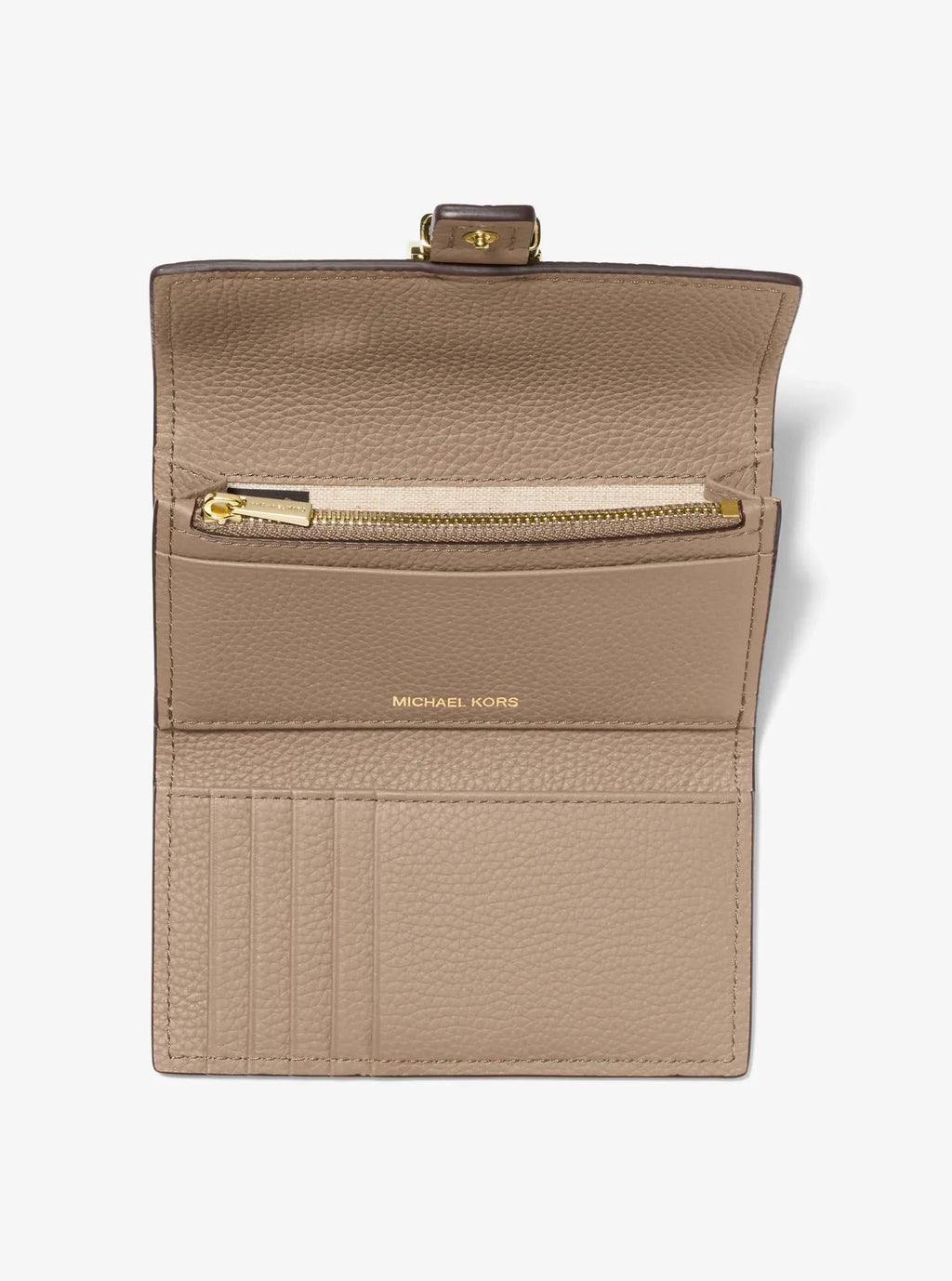 Nolita Medium Pebbled Leather Tri-Fold Wallet Designer Wallet Card Holder