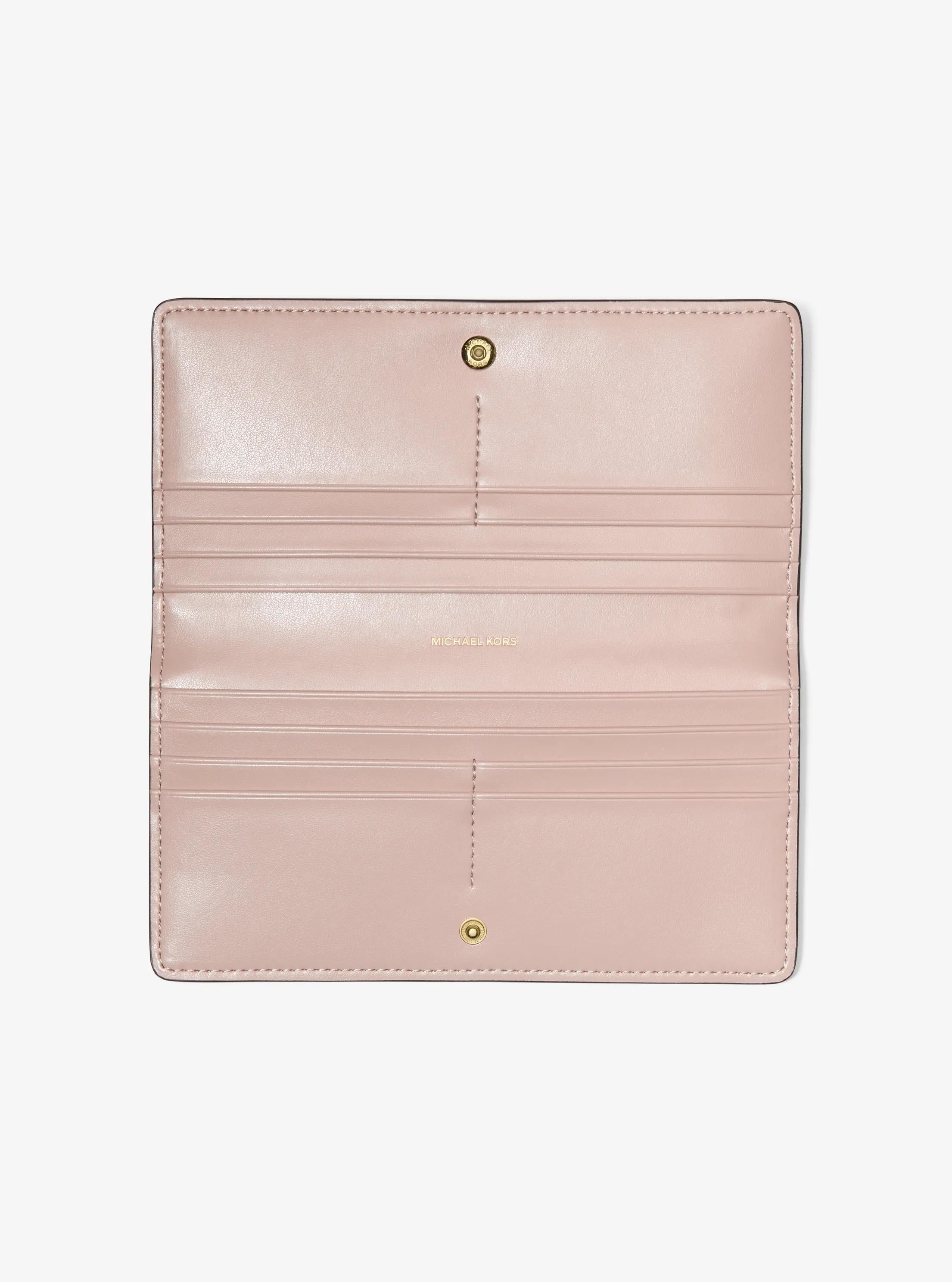 Bryant Large Pebbled Leather Snap-Front Wallet Designer Wallet Card Holder