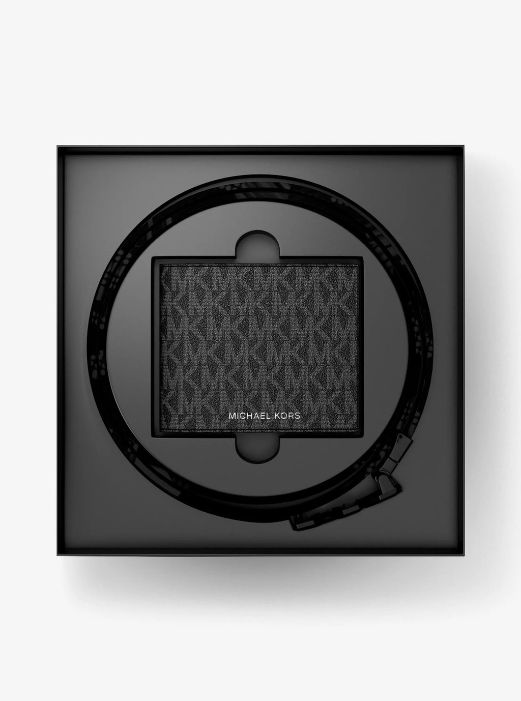 Signature Logo Wallet and Belt Gift Set Designer Wallet Card Holder