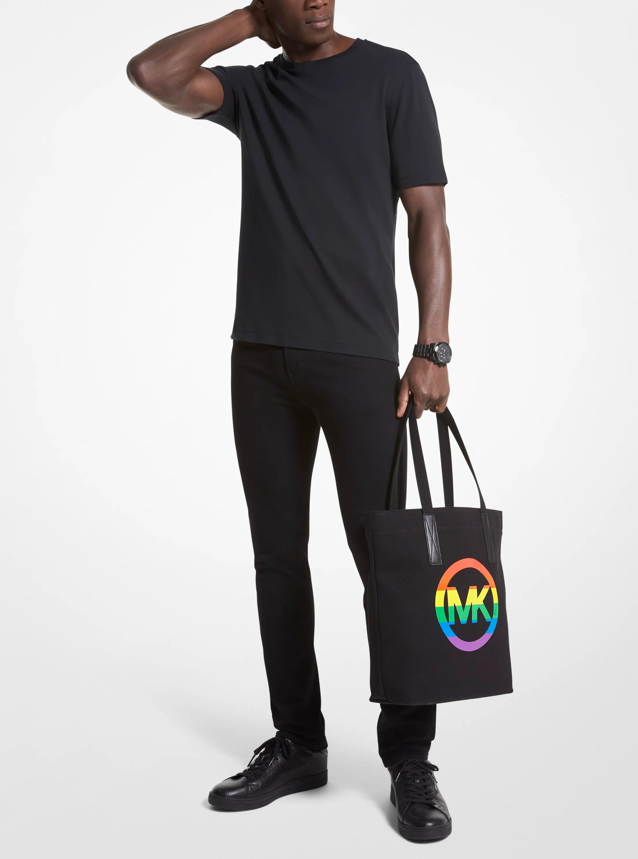 PRIDE Rainbow Logo Cotton Tote Bag Designer Handbag Fashion Shoulder Bag