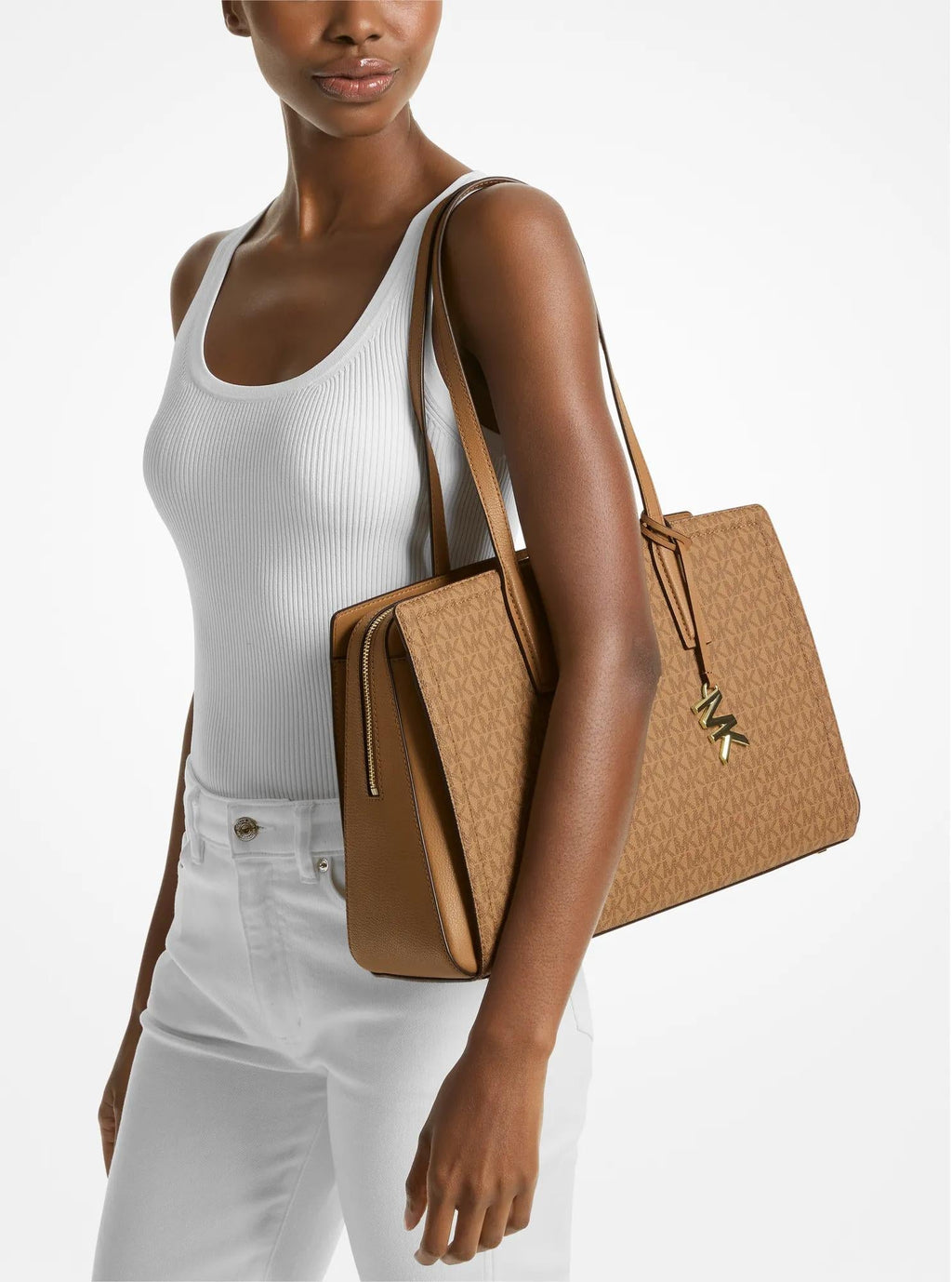 Laila Medium Signature Logo Tote Bag Designer Handbag Fashion Shoulder Bag