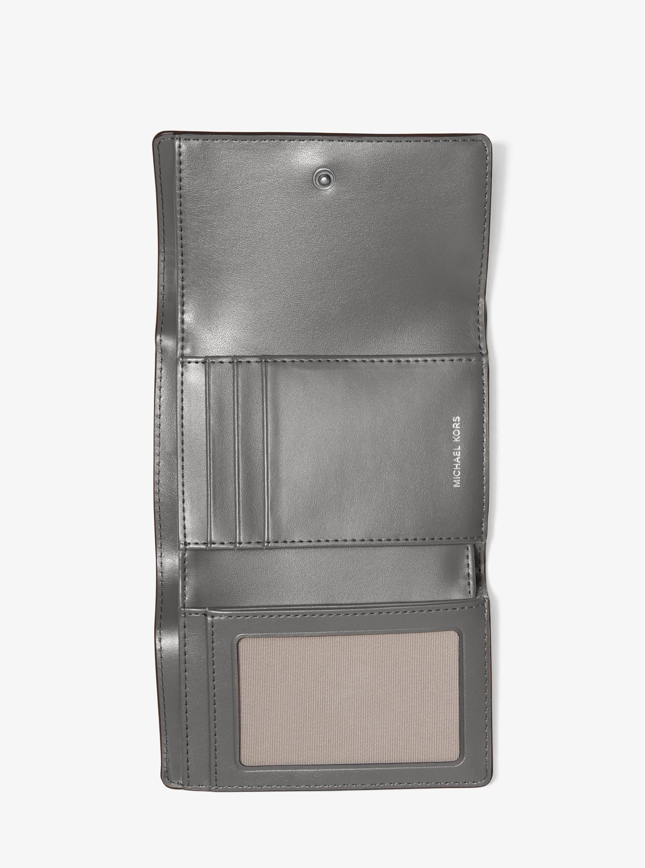Bryant Medium Burnished Leather Tri-Fold Wallet Designer Wallet Card Holder