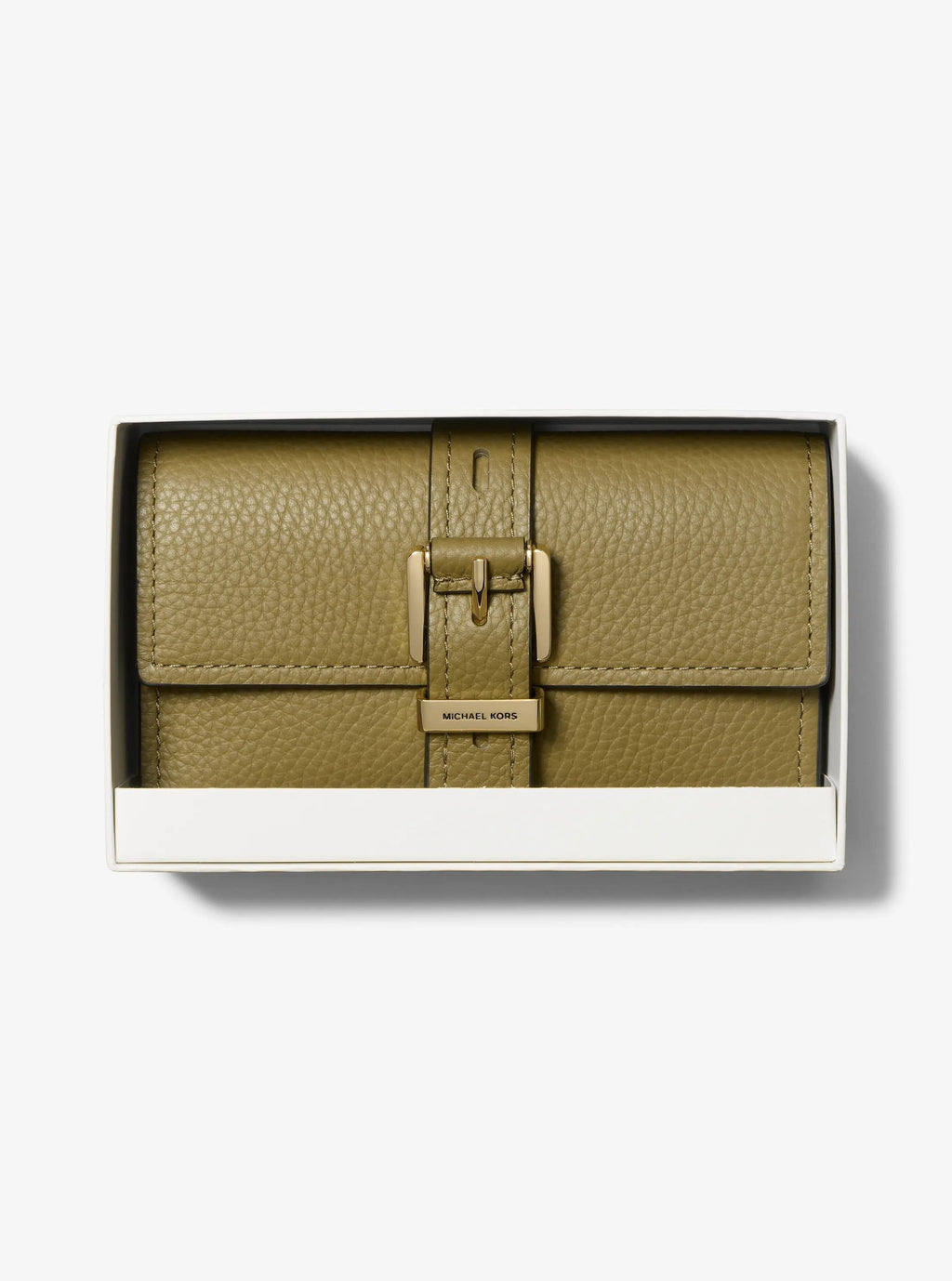 Nolita Medium Pebbled Leather Tri-Fold Wallet Designer Wallet Card Holder