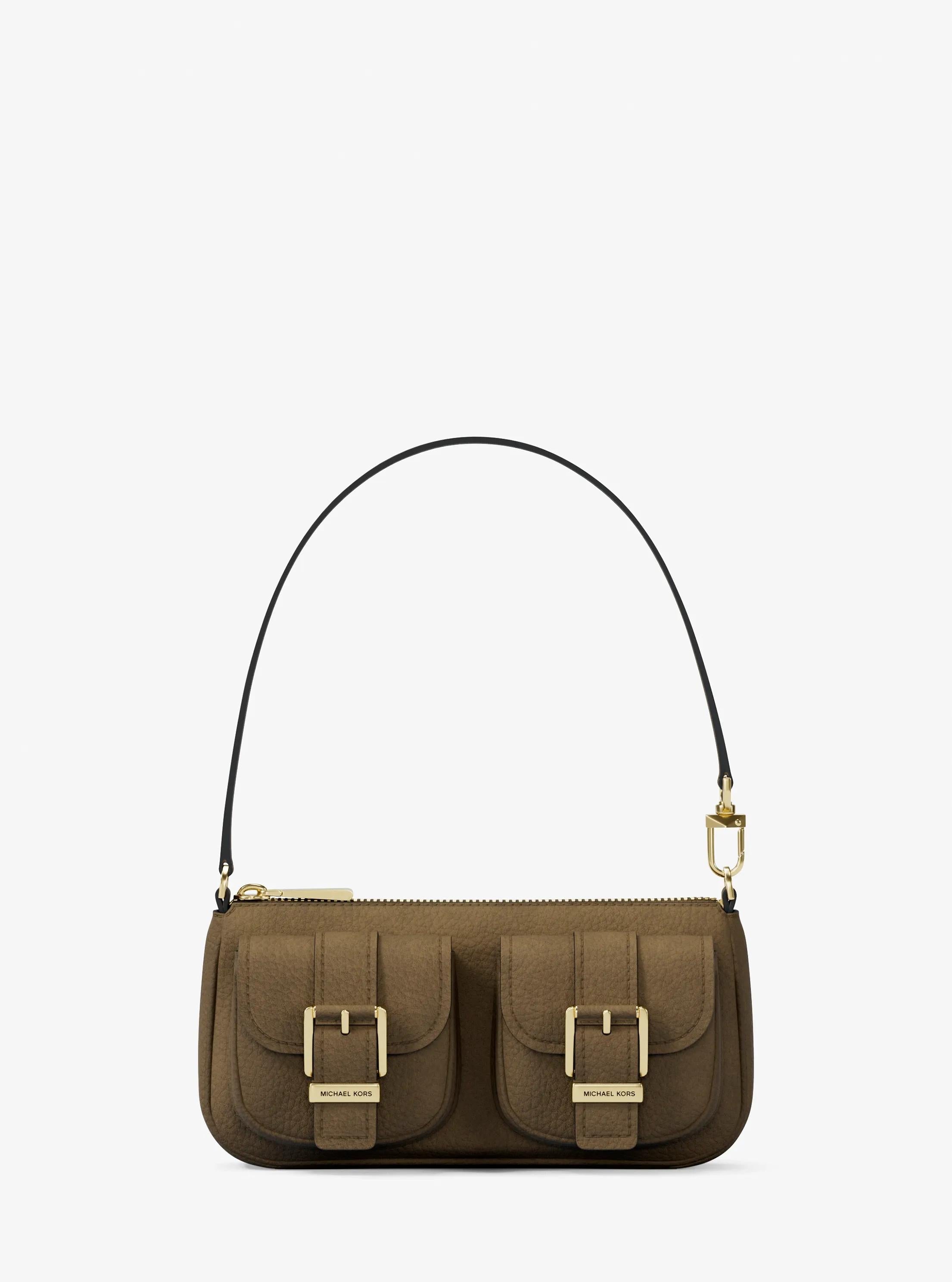 Zoe Small Suede Convertible Pochette Designer Handbag Fashion Shoulder Bag