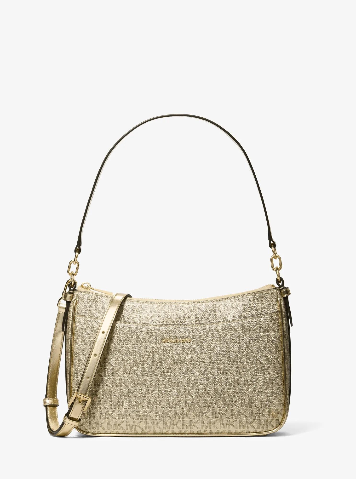 Jet Set Medium Metallic Signature Logo Convertible Crossbody Bag Designer Handbag Fashion Shoulder Bag