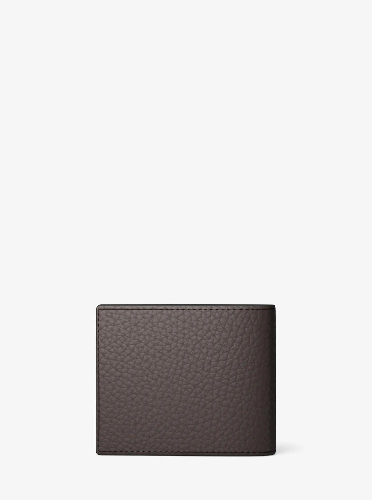 Hudson Pebbled Leather Billfold Wallet Designer Wallet Card Holder
