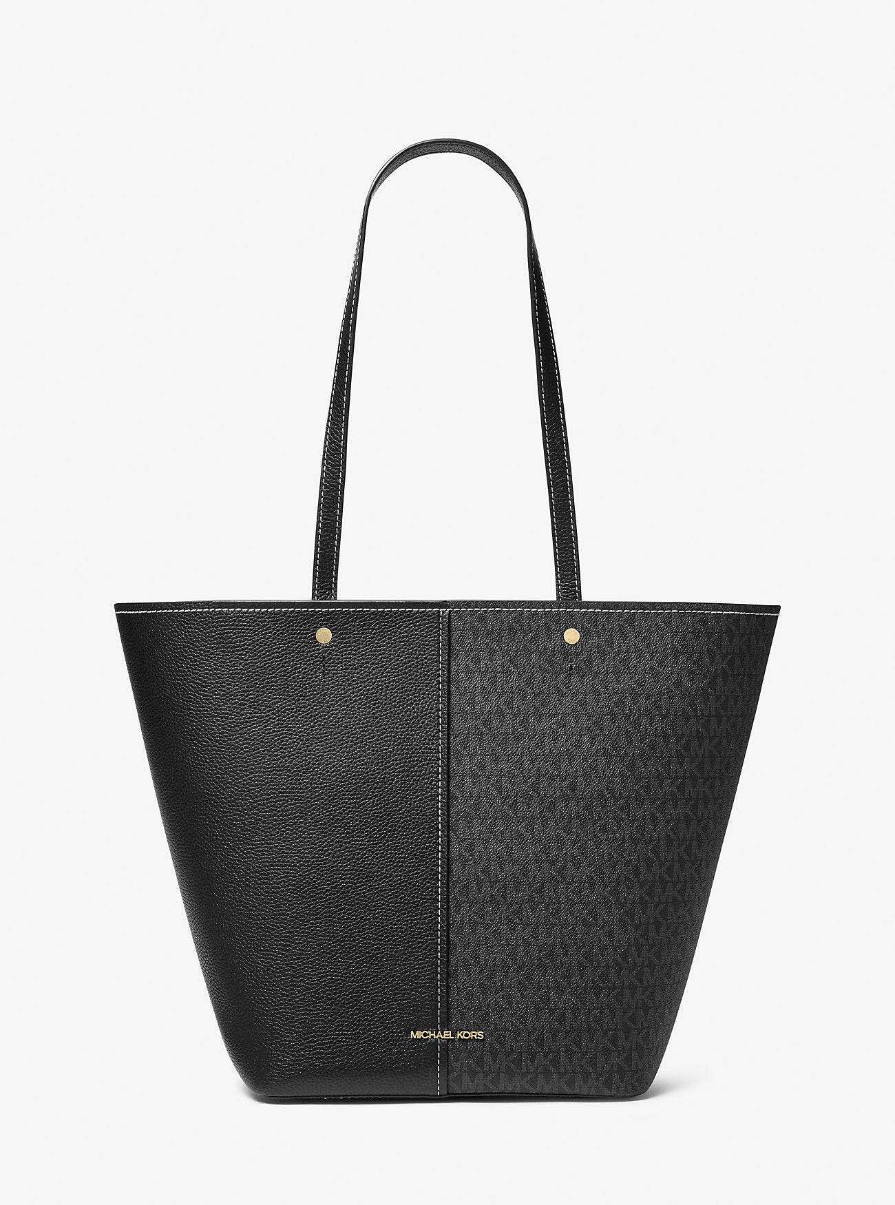 Flora Large Signature Logo and Leather Tote Bag Designer Handbag Fashion Shoulder Bag