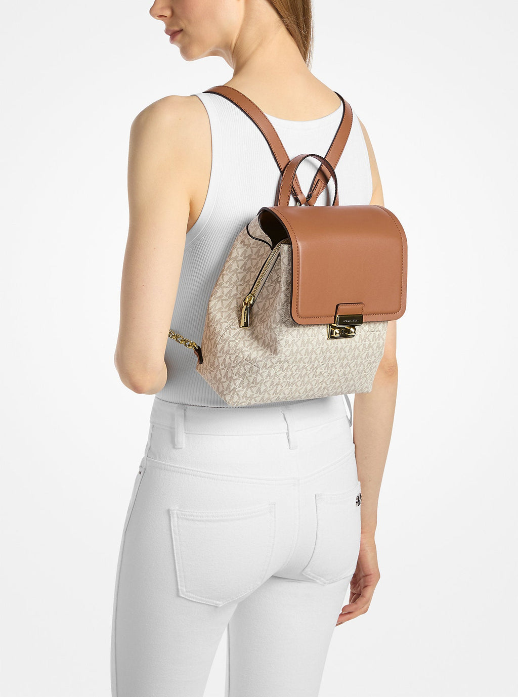 Tribeca Small Signature Logo Backpack Designer Handbag Fashion Shoulder Bag