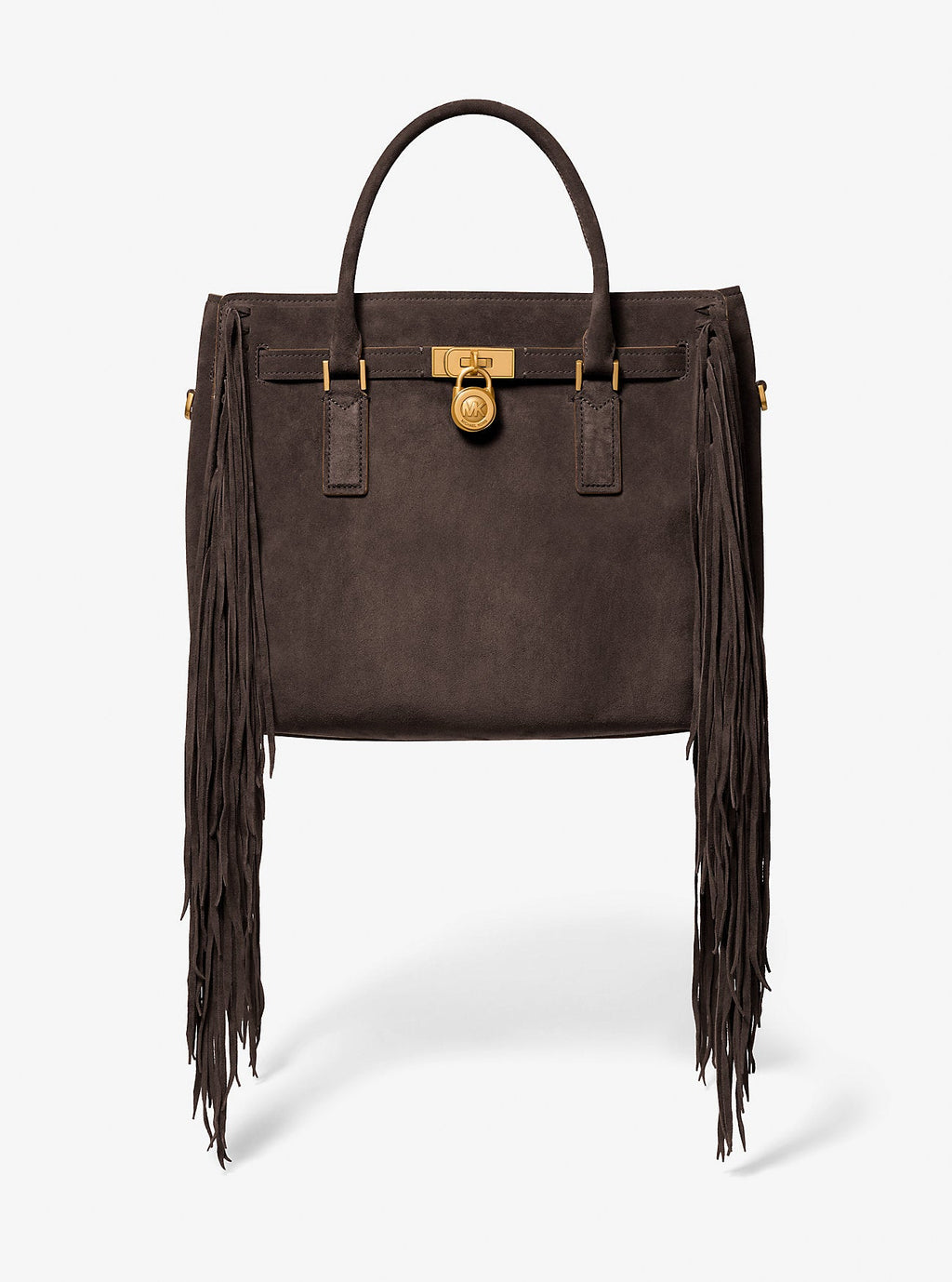 Hamilton Moderne Large Fringed Suede Satchel Designer Handbag Fashion Shoulder Bag