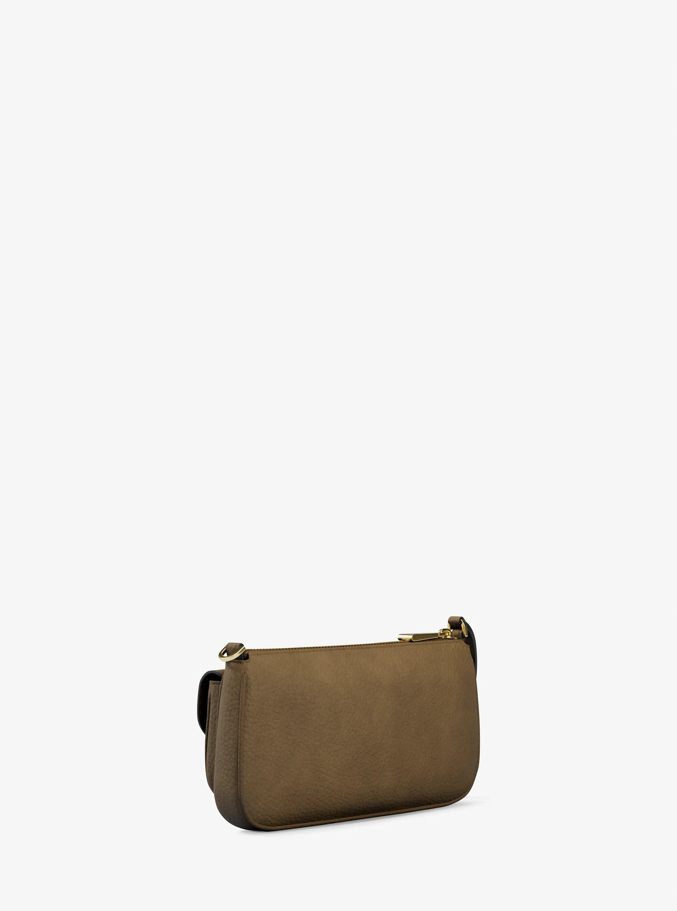 Zoe Small Suede Convertible Pochette Designer Handbag Fashion Shoulder Bag
