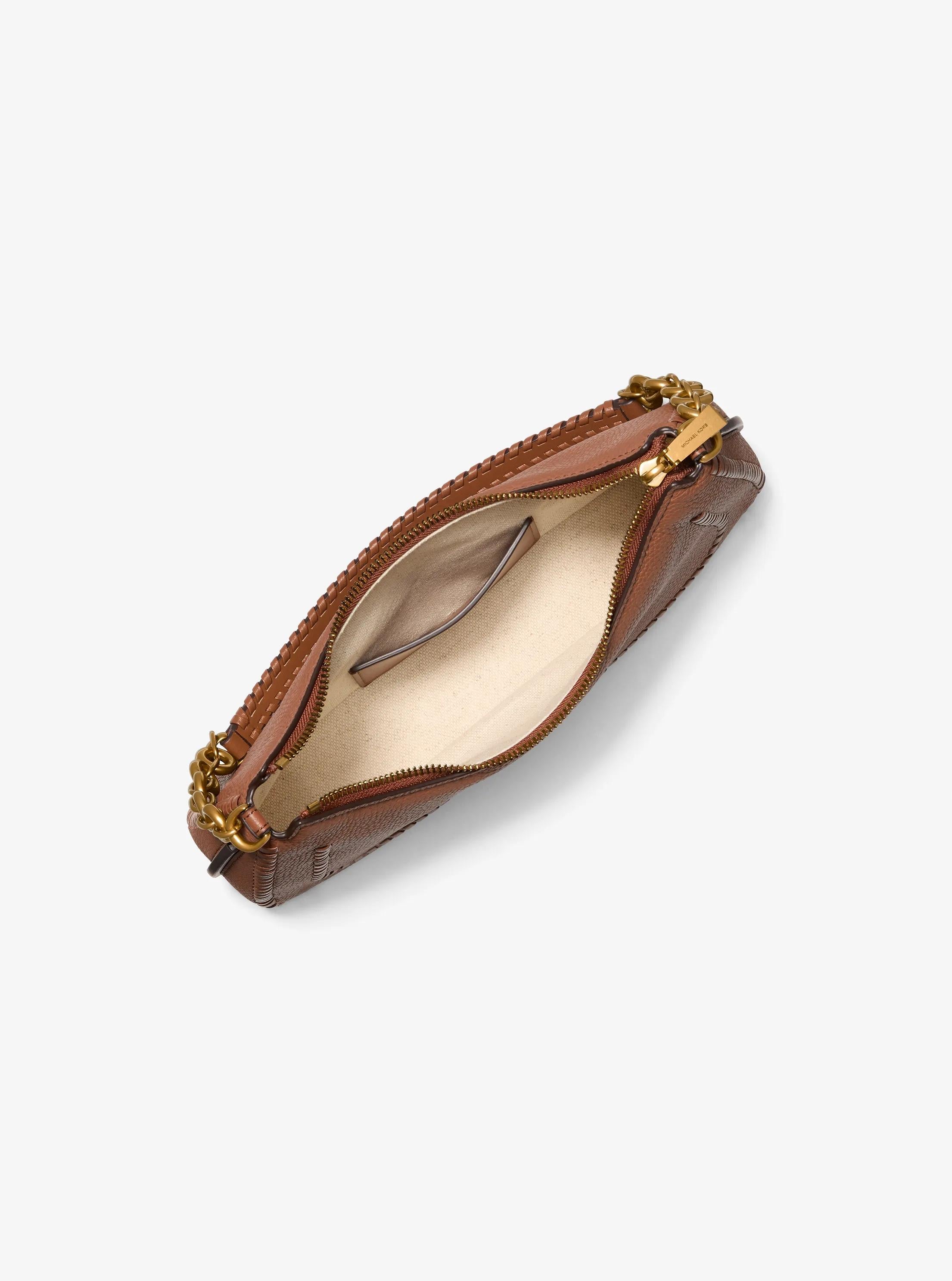 Nolita Medium Whipstitched Pebbled Leather Chain Pochette Designer Handbag Fashion Shoulder Bag