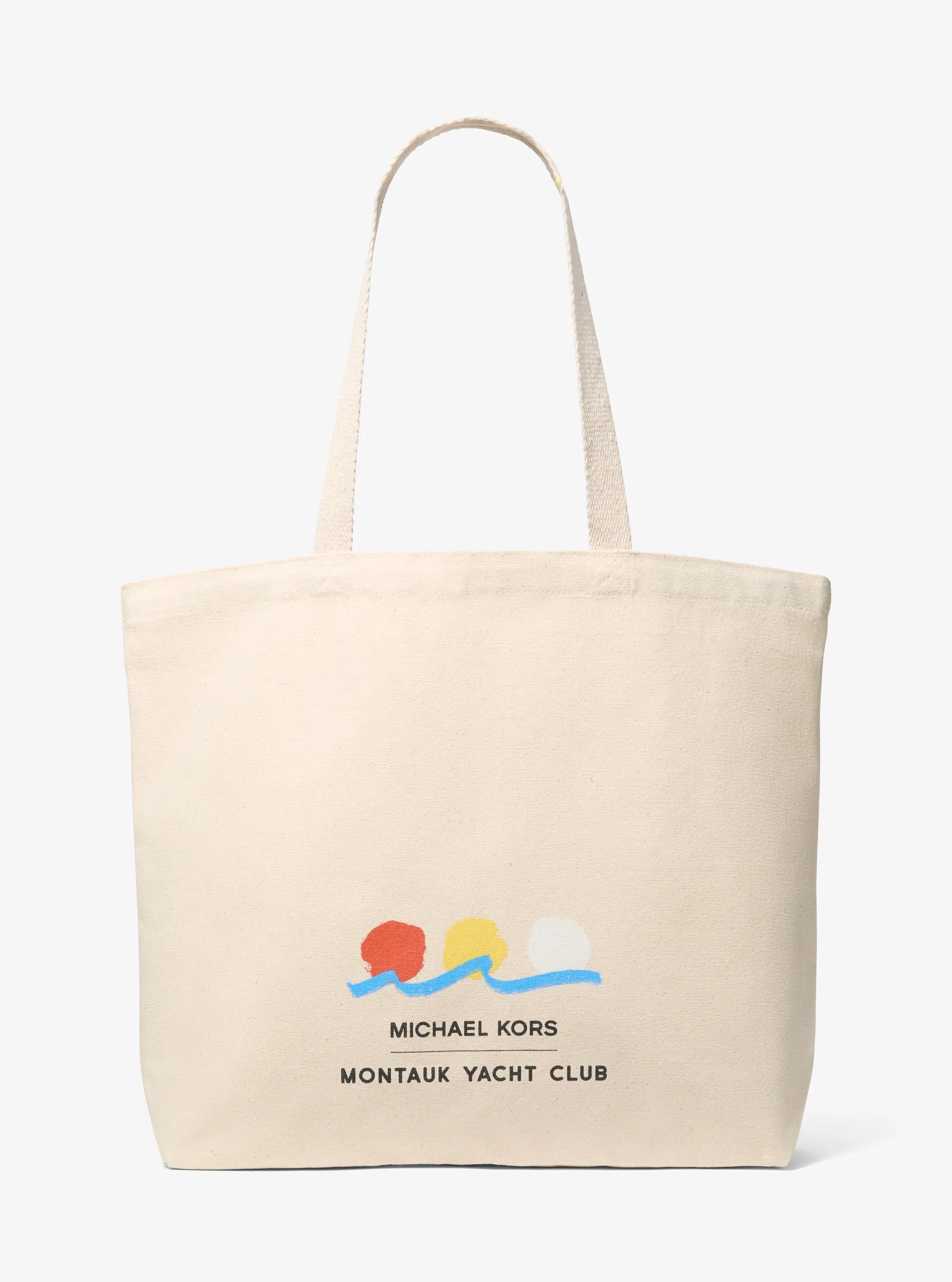 Michael Kors x Montauk Yacht Club Cotton Canvas Tote Bag Designer Handbag Fashion Shoulder Bag