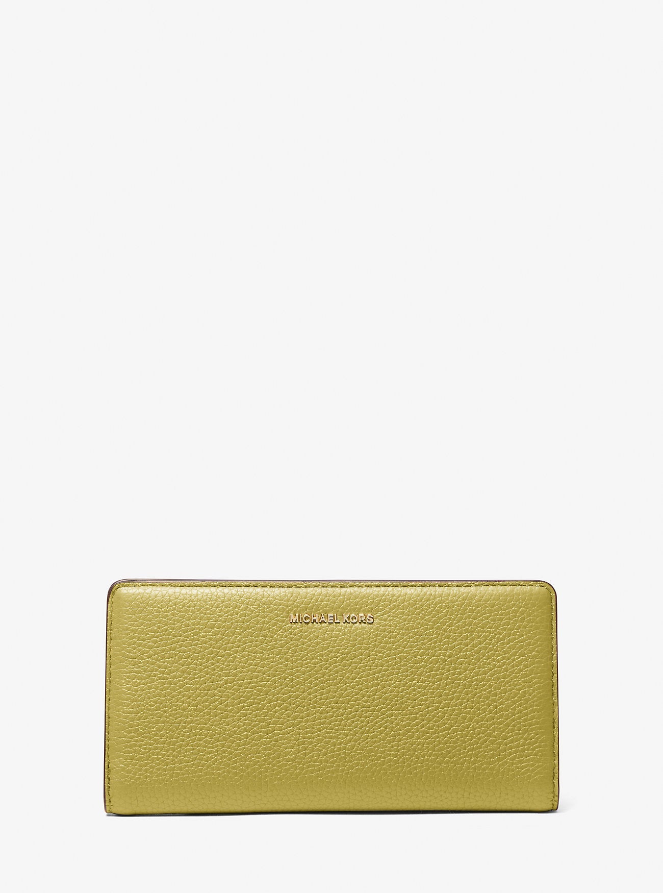 Bryant Large Pebbled Leather Snap-Front Wallet Designer Wallet Card Holder