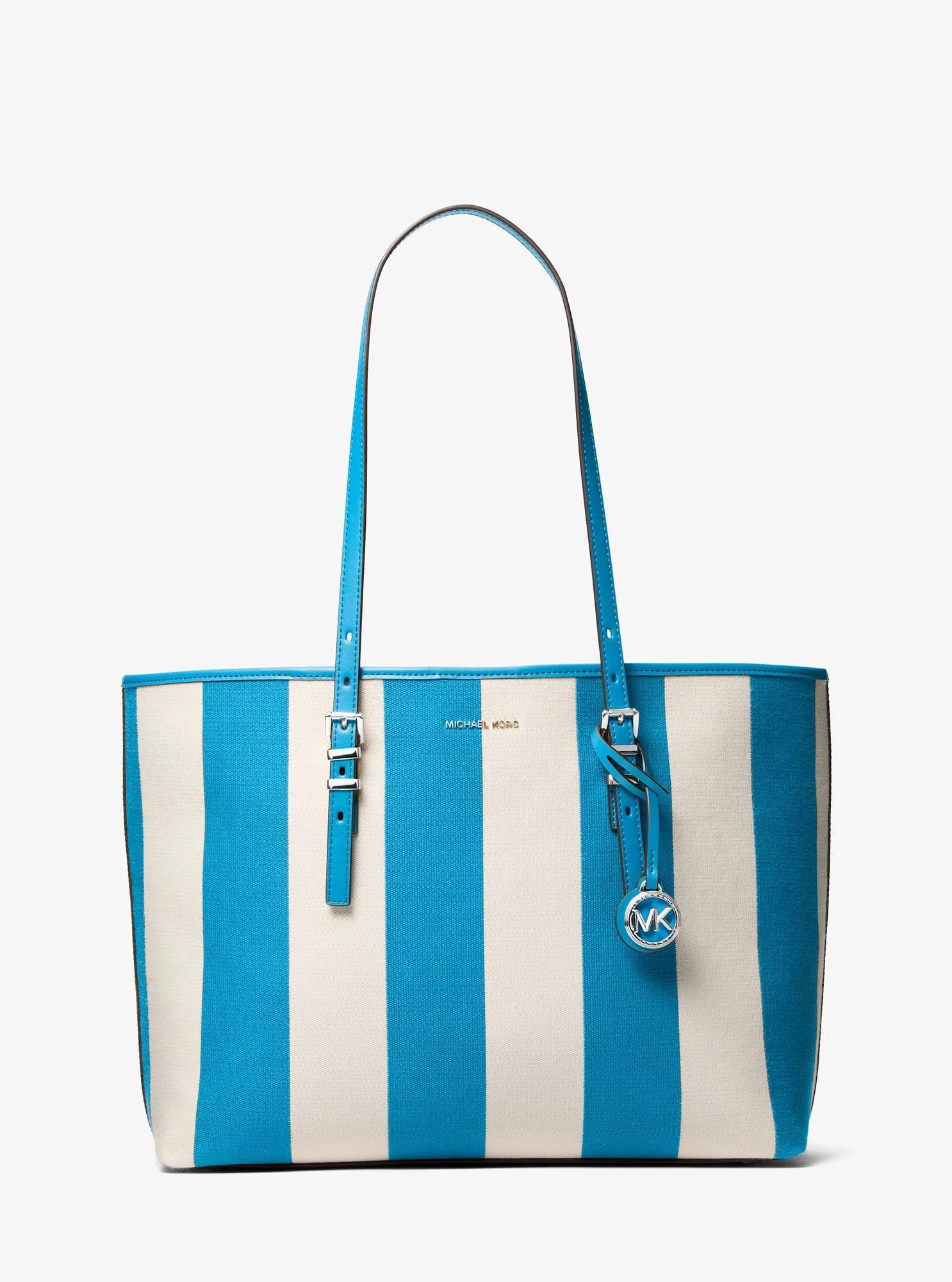 Quinn Large Striped Canvas Tote Bag Designer Handbag Fashion Shoulder Bag