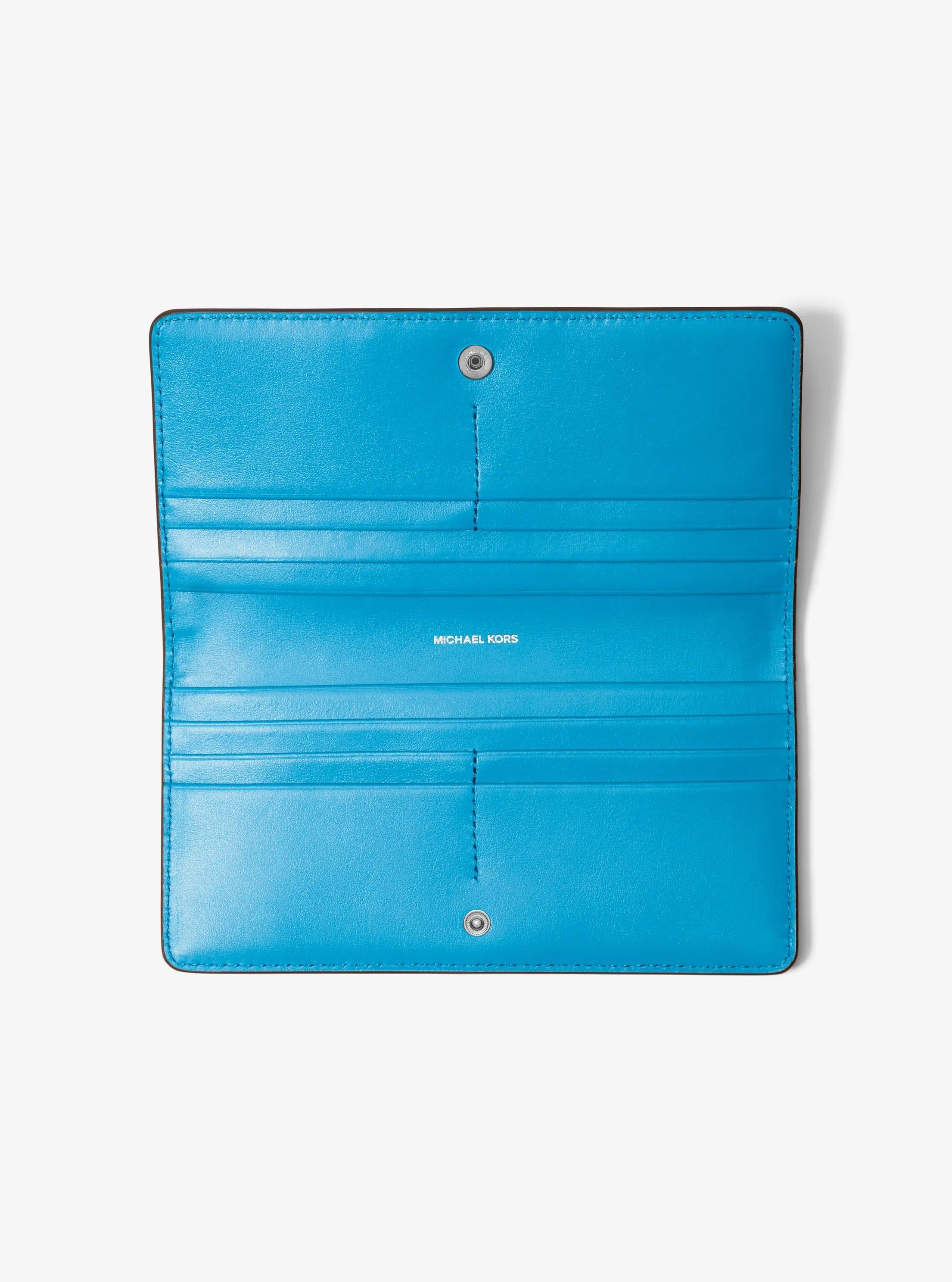 Bryant Large Pebbled Leather Snap-Front Wallet Designer Wallet Card Holder