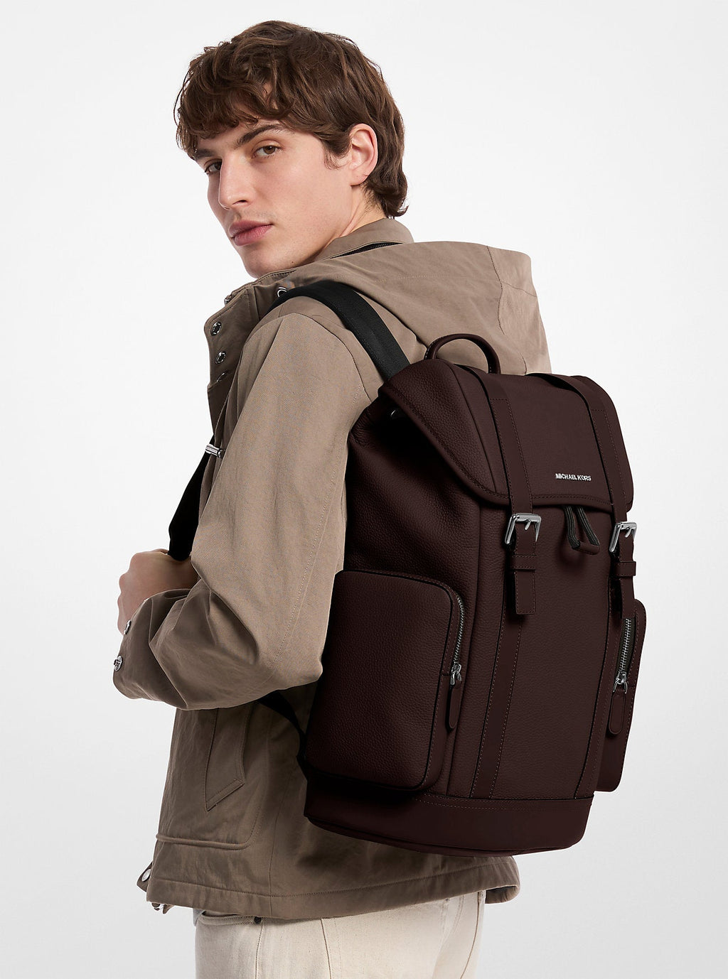 Hudson Pebbled Leather Backpack Popular Style Fashion Accessory