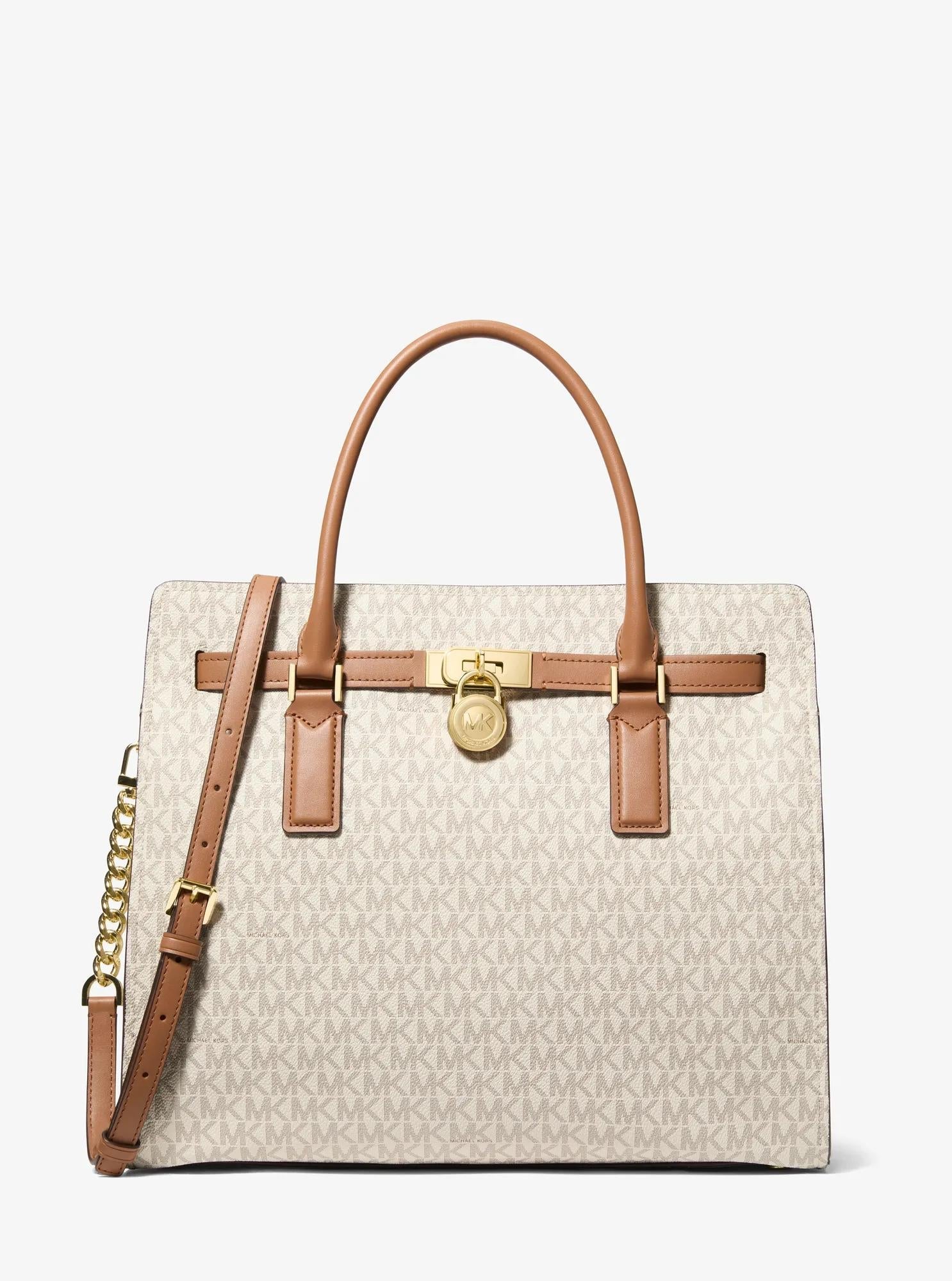 Hamilton Moderne Large Signature Logo Satchel Designer Handbag Fashion Shoulder Bag