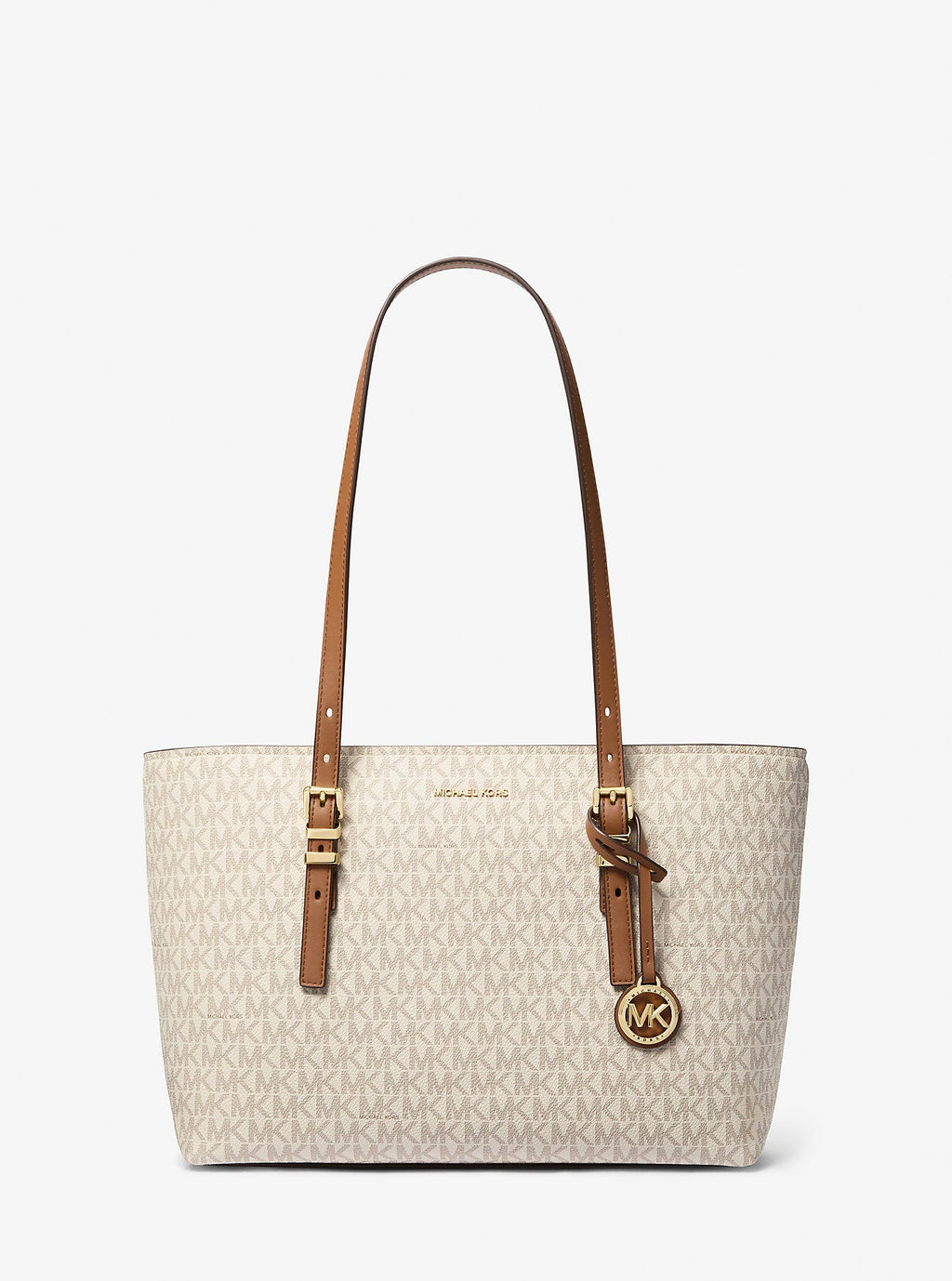 Quinn Medium Signature Logo and Leather Tote Bag Designer Handbag Fashion Shoulder Bag
