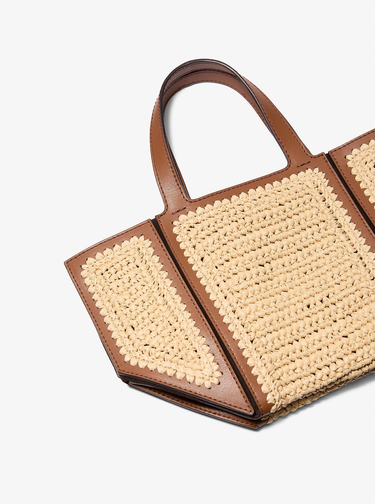 Jordi Small Hand-Crocheted and Leather Tote Bag Designer Handbag Fashion Shoulder Bag