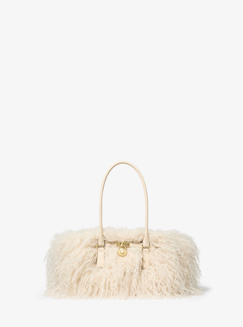 Hamilton Moderne Small Faux Shearling Satchel Designer Handbag Fashion Shoulder Bag