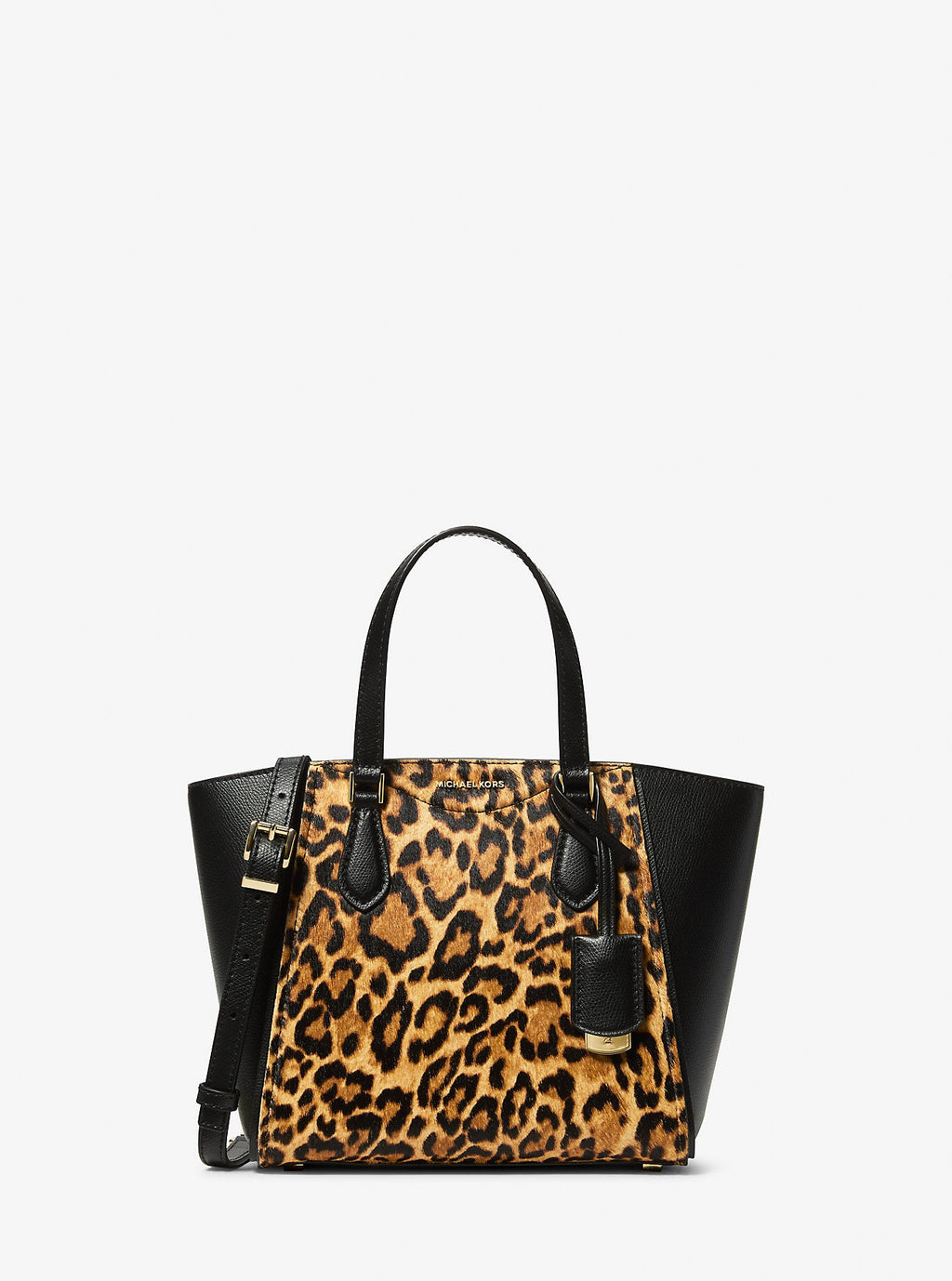 Taryn Small Leopard Print Calf Hair Convertible Crossbody Bag Designer Handbag Fashion Shoulder Bag