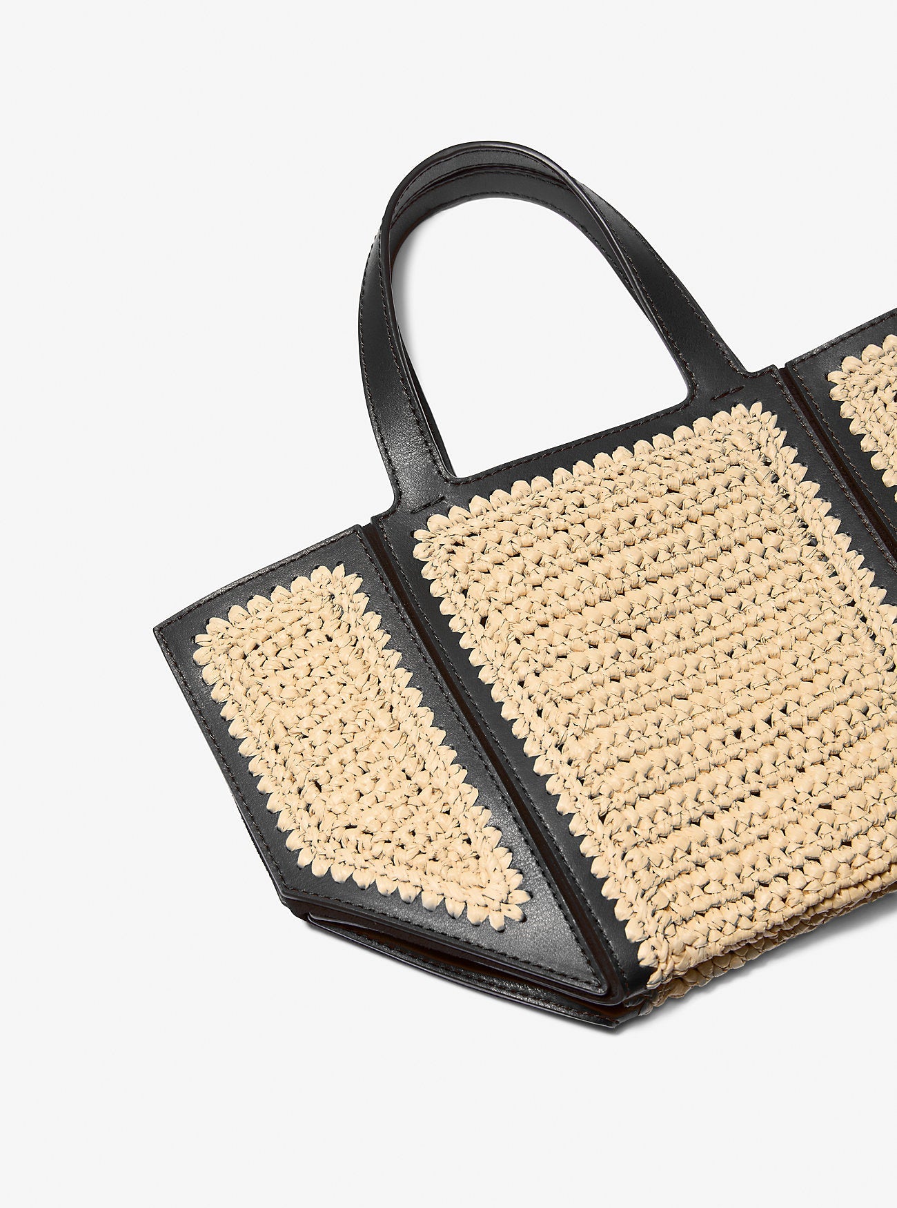 Jordi Small Hand-Crocheted and Leather Tote Bag Designer Handbag Fashion Shoulder Bag