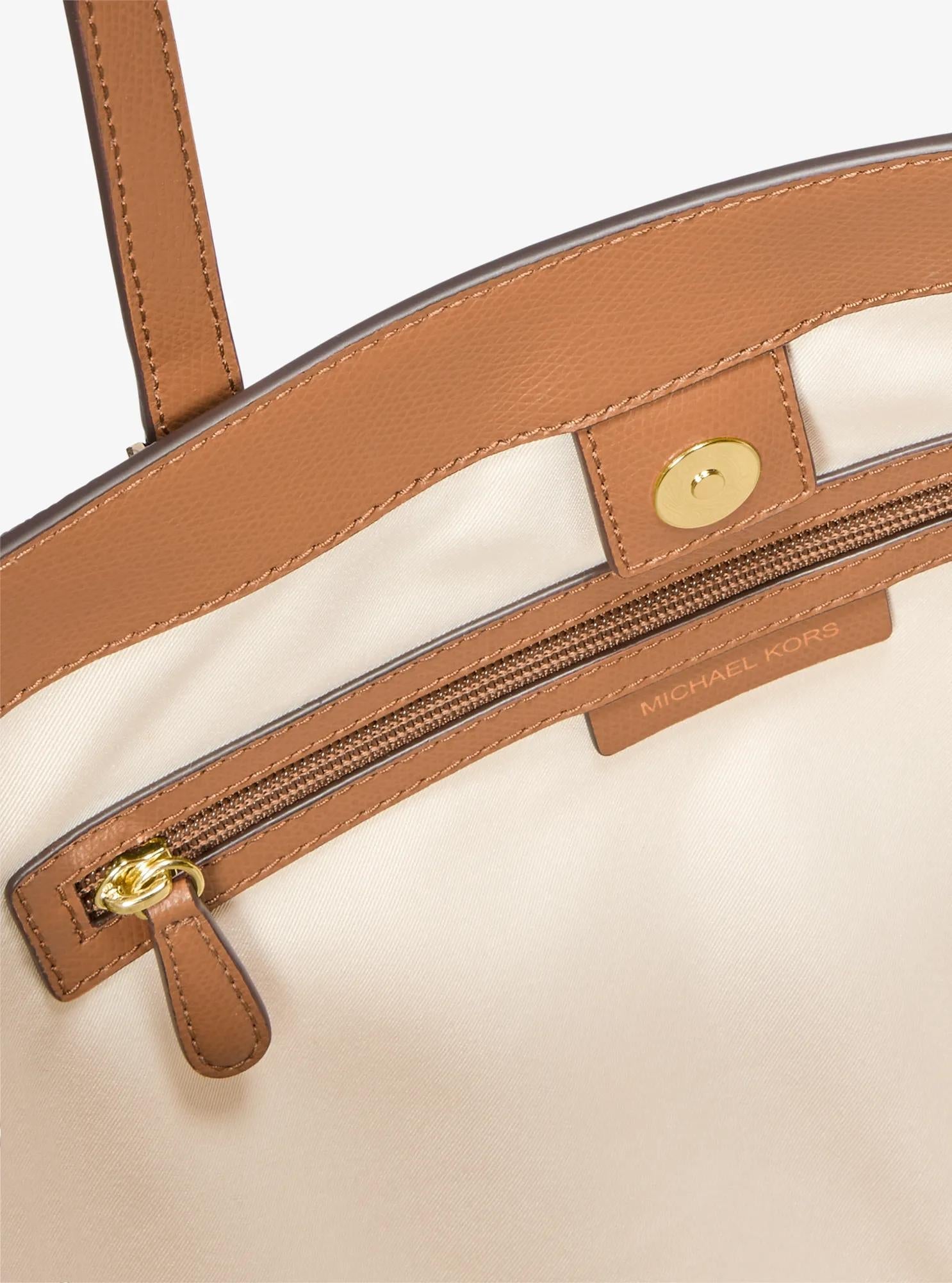 Taryn Large Signature Logo and Leather Tote Bag Designer Handbag Fashion Shoulder Bag