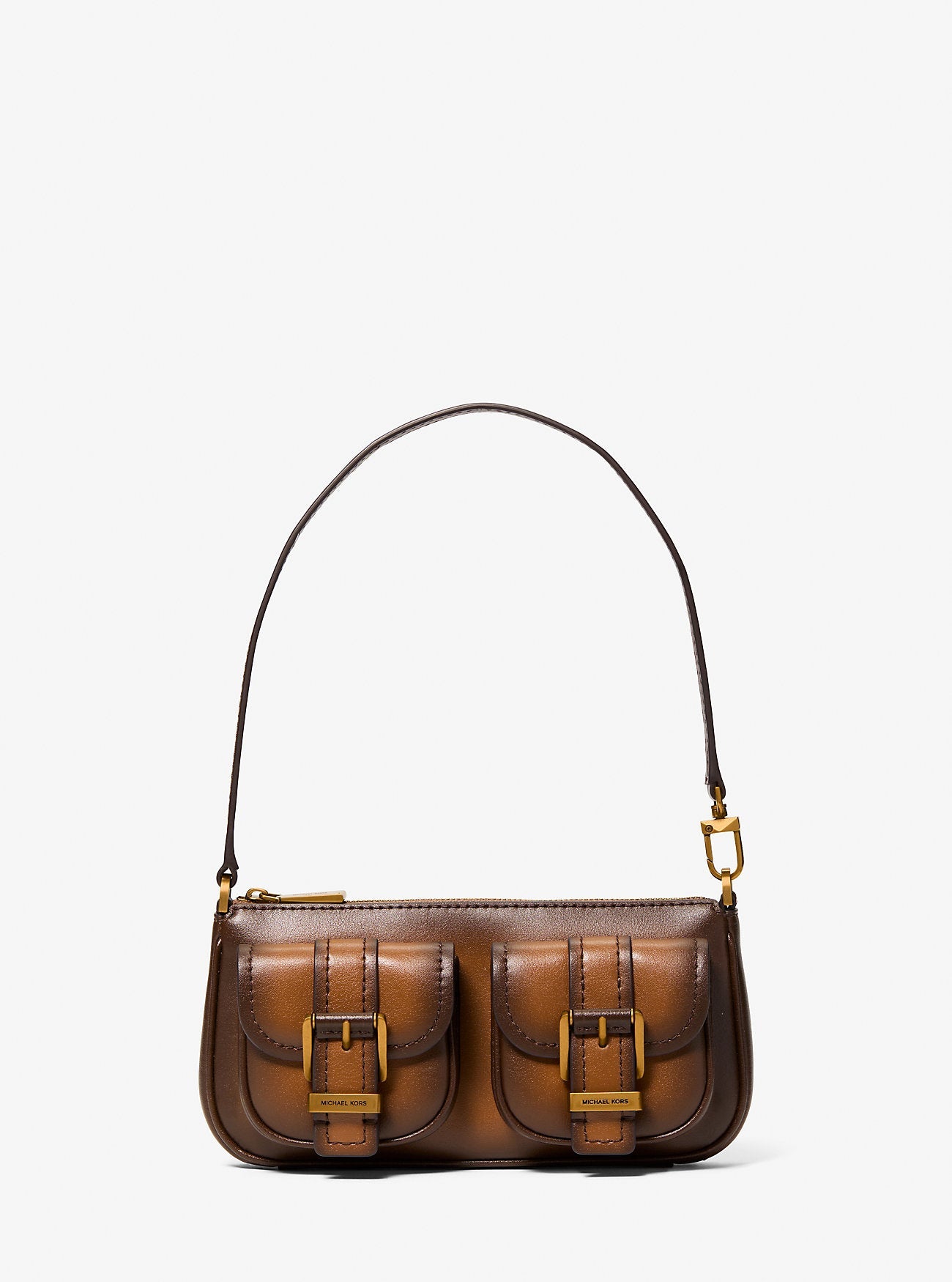 Zoe Small Burnished Leather Pochette Designer Handbag Fashion Shoulder Bag