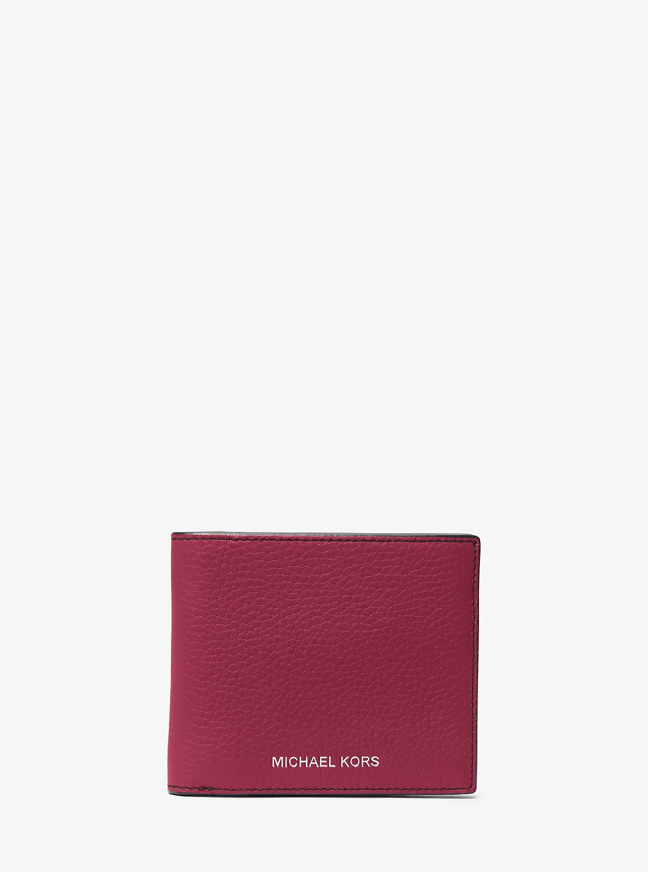 Hudson Pebbled Leather Billfold Wallet Designer Wallet Card Holder