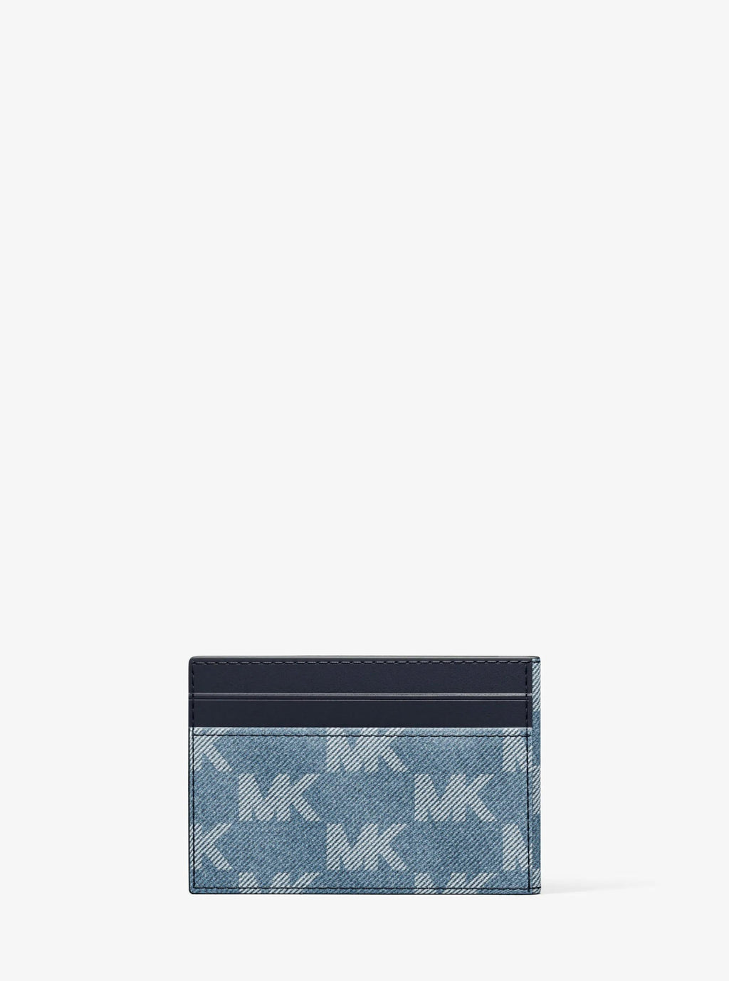 Cooper Medium Logo Jacquard Denim Wallet Designer Wallet Card Holder