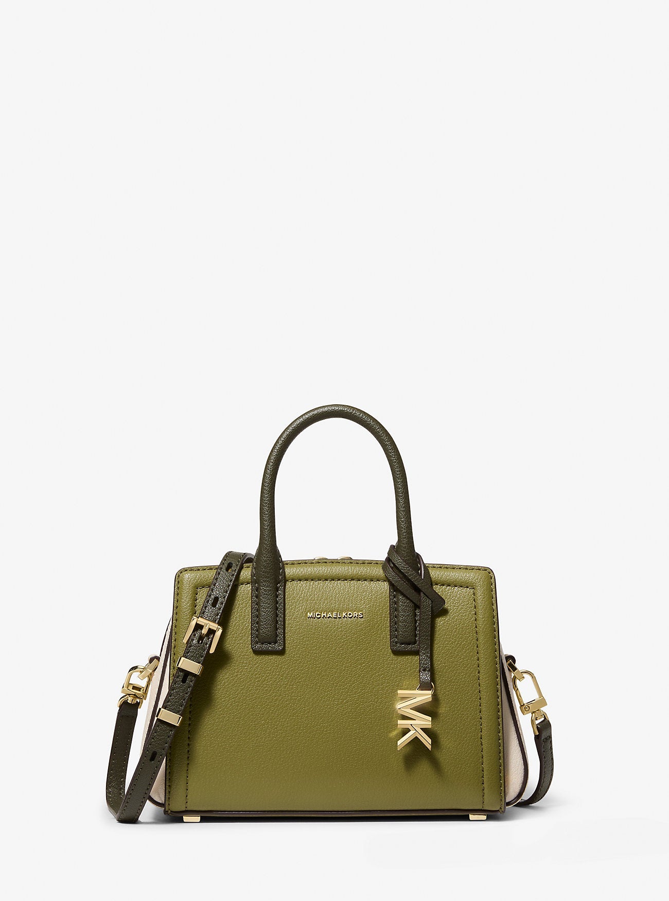 Laila Extra-Small Color-Block Pebbled Leather Crossbody Bag Designer Handbag Fashion Shoulder Bag