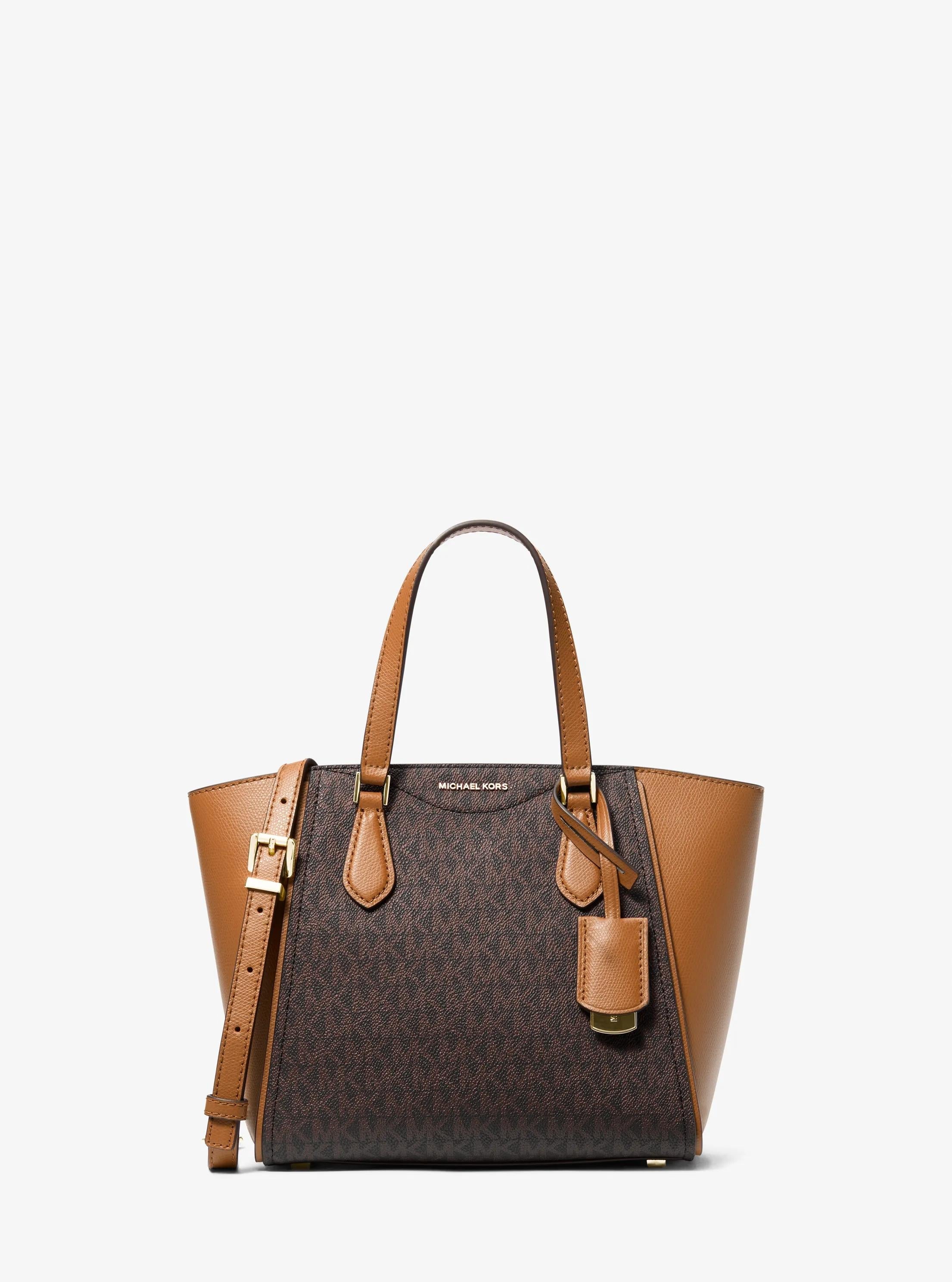 Taryn Small Signature Logo and Leather Convertible Crossbody Bag Designer Handbag Fashion Shoulder Bag