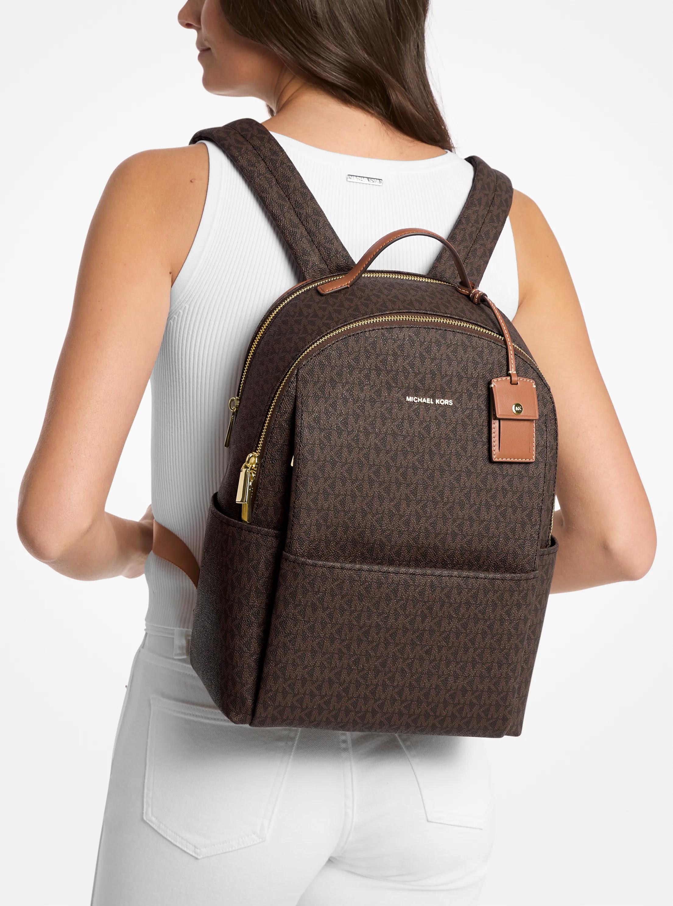 Sable Large Signature Logo Backpack Designer Handbag Fashion Shoulder Bag