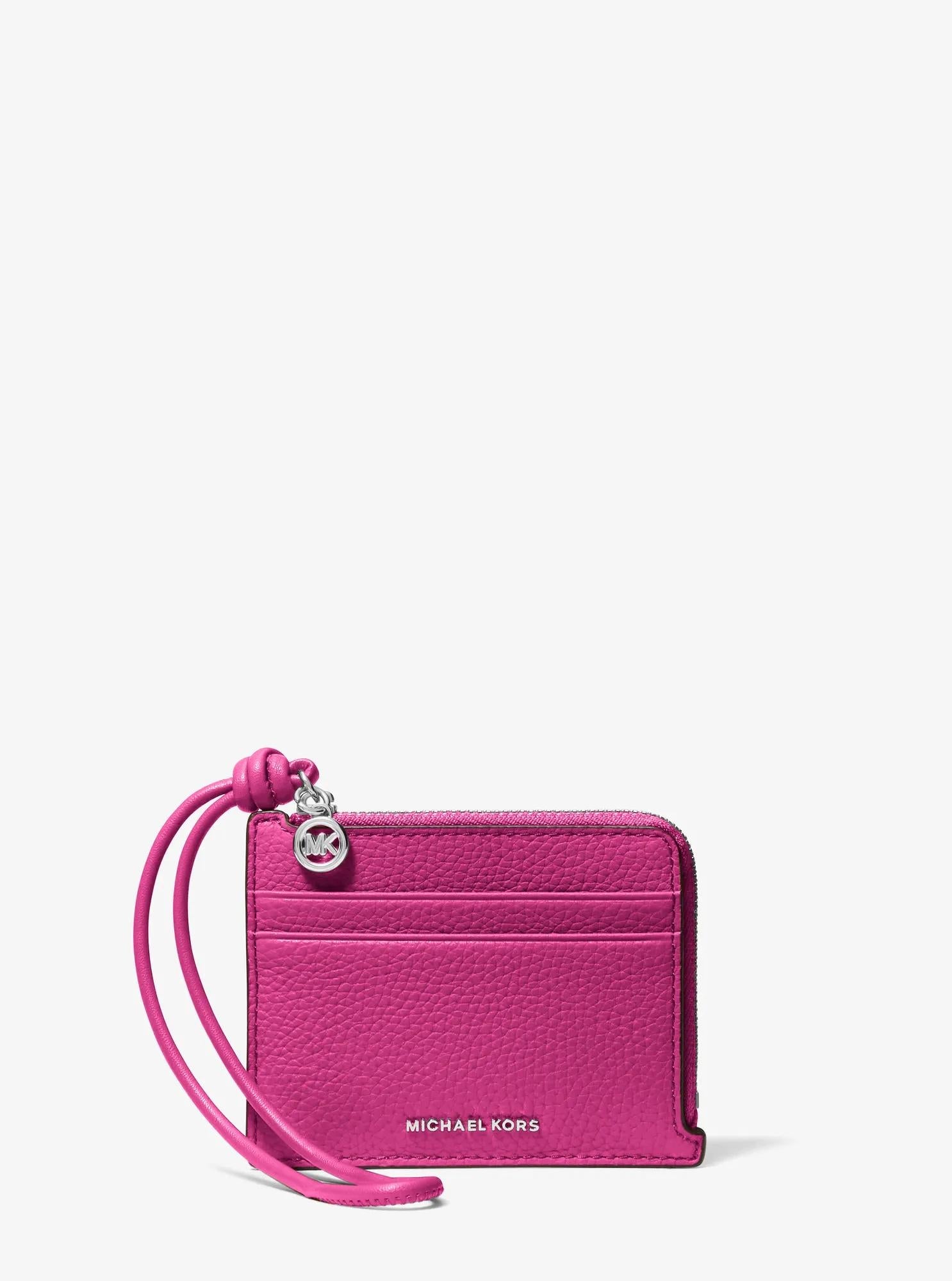 Jet Set Small Pebbled Leather Card Case Wristlet Designer Handbag Fashion Shoulder Bag