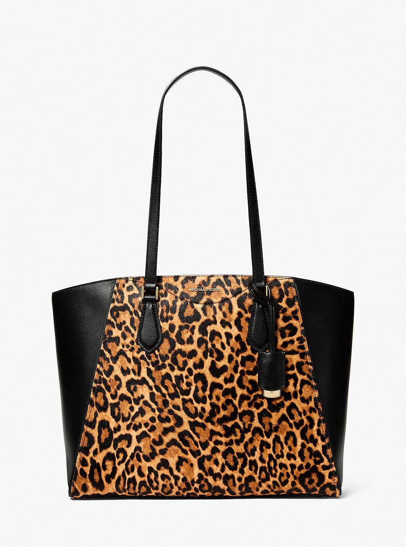 Taryn Large Leopard Print Calf Hair Tote Bag Designer Handbag Fashion Shoulder Bag