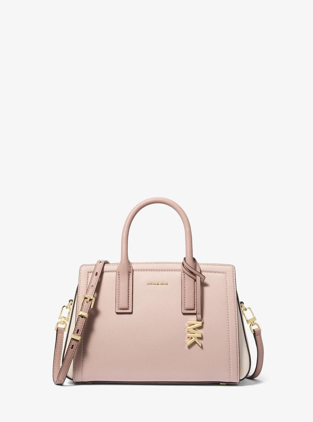 Laila Small Color-Block Pebbled Leather Satchel Designer Handbag Fashion Shoulder Bag