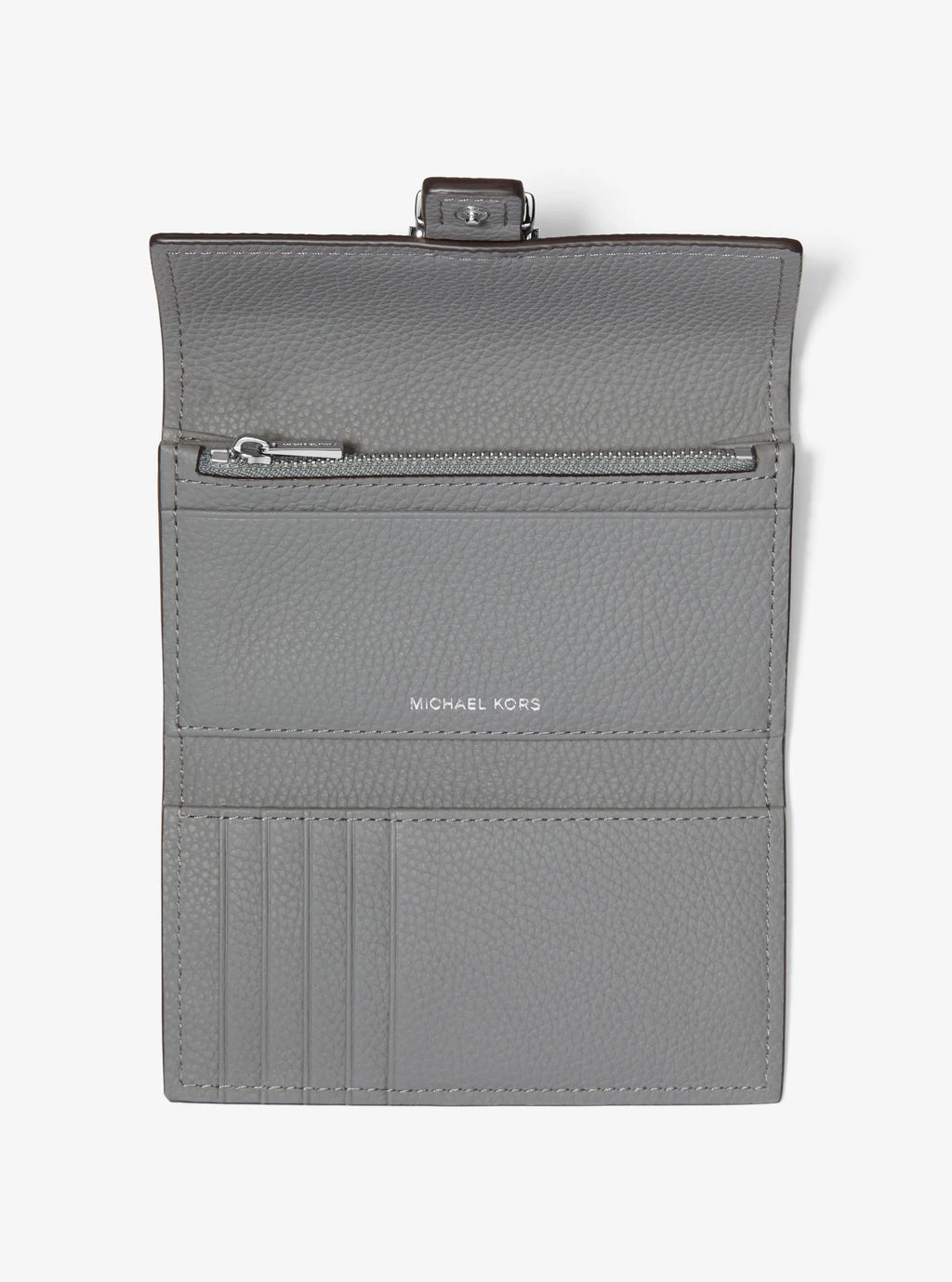 Nolita Medium Pebbled Leather Tri-Fold Wallet Designer Wallet Card Holder