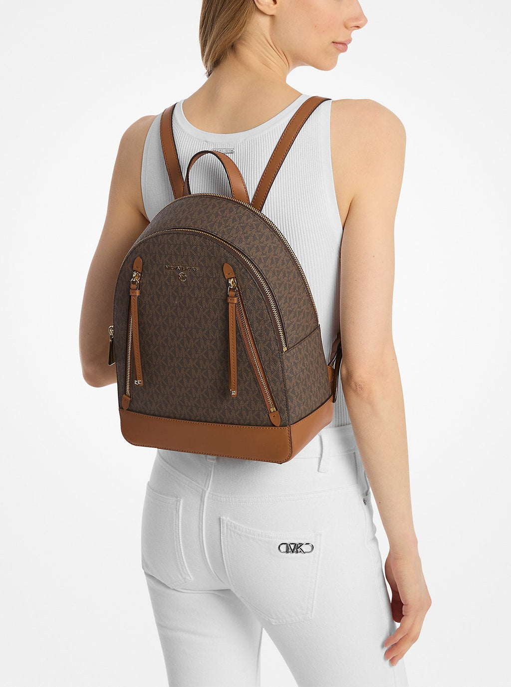 Brooklyn Medium Logo Backpack Designer Handbag Fashion Shoulder Bag