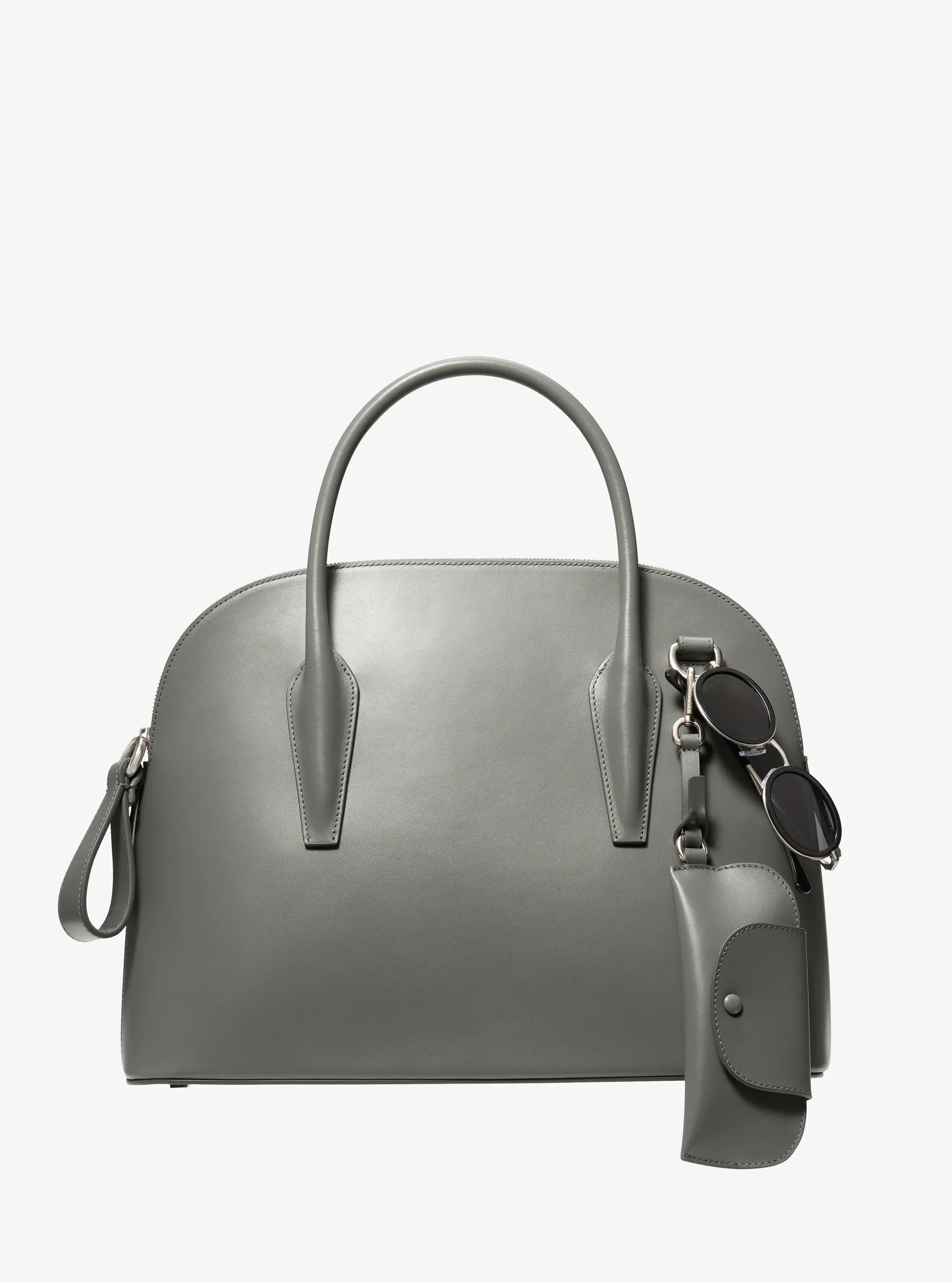 Kaitlin Large Leather Dome Satchel Designer Handbag Fashion Shoulder Bag
