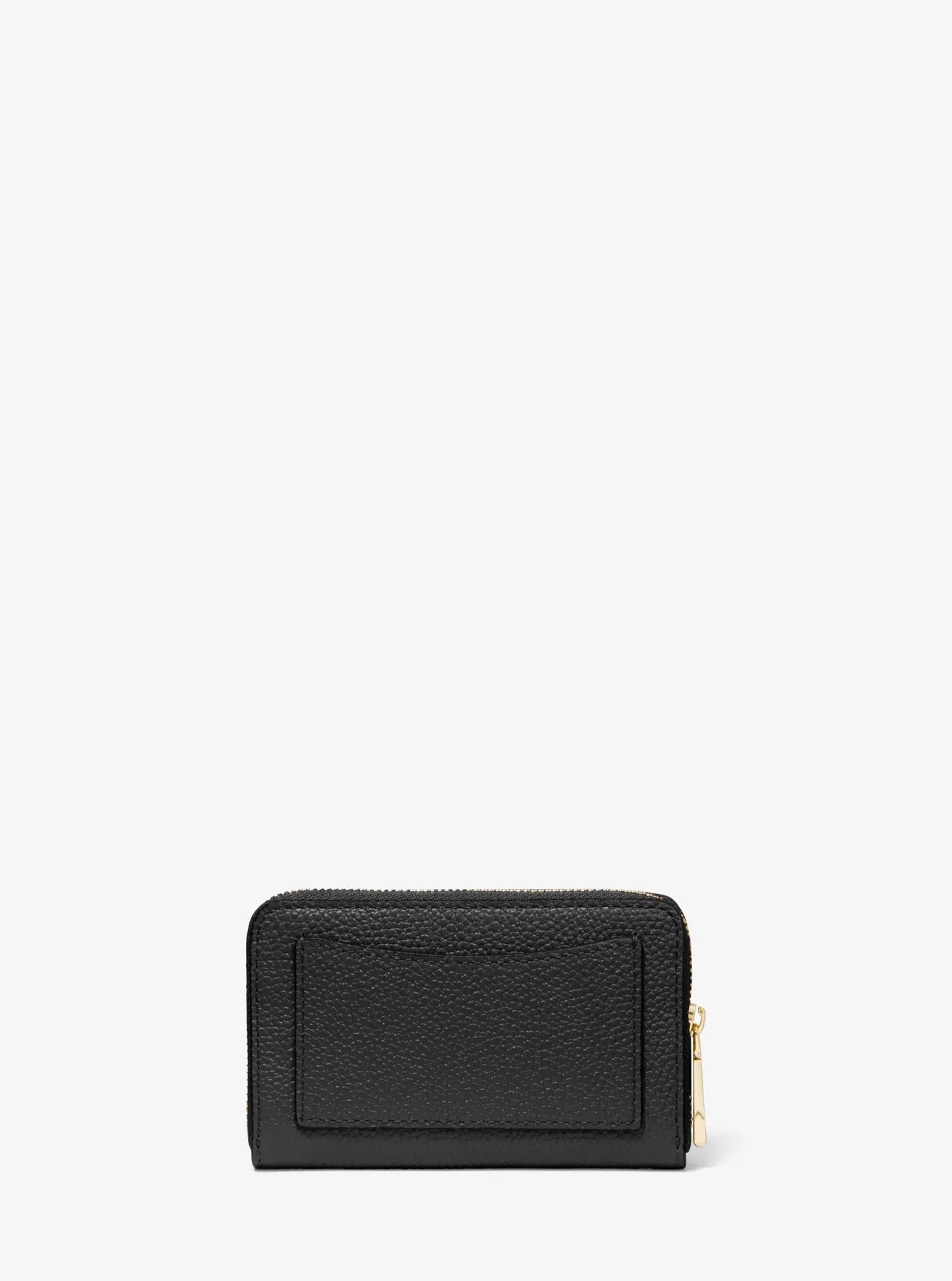Small Pebbled Leather Wallet Designer Wallet Card Holder