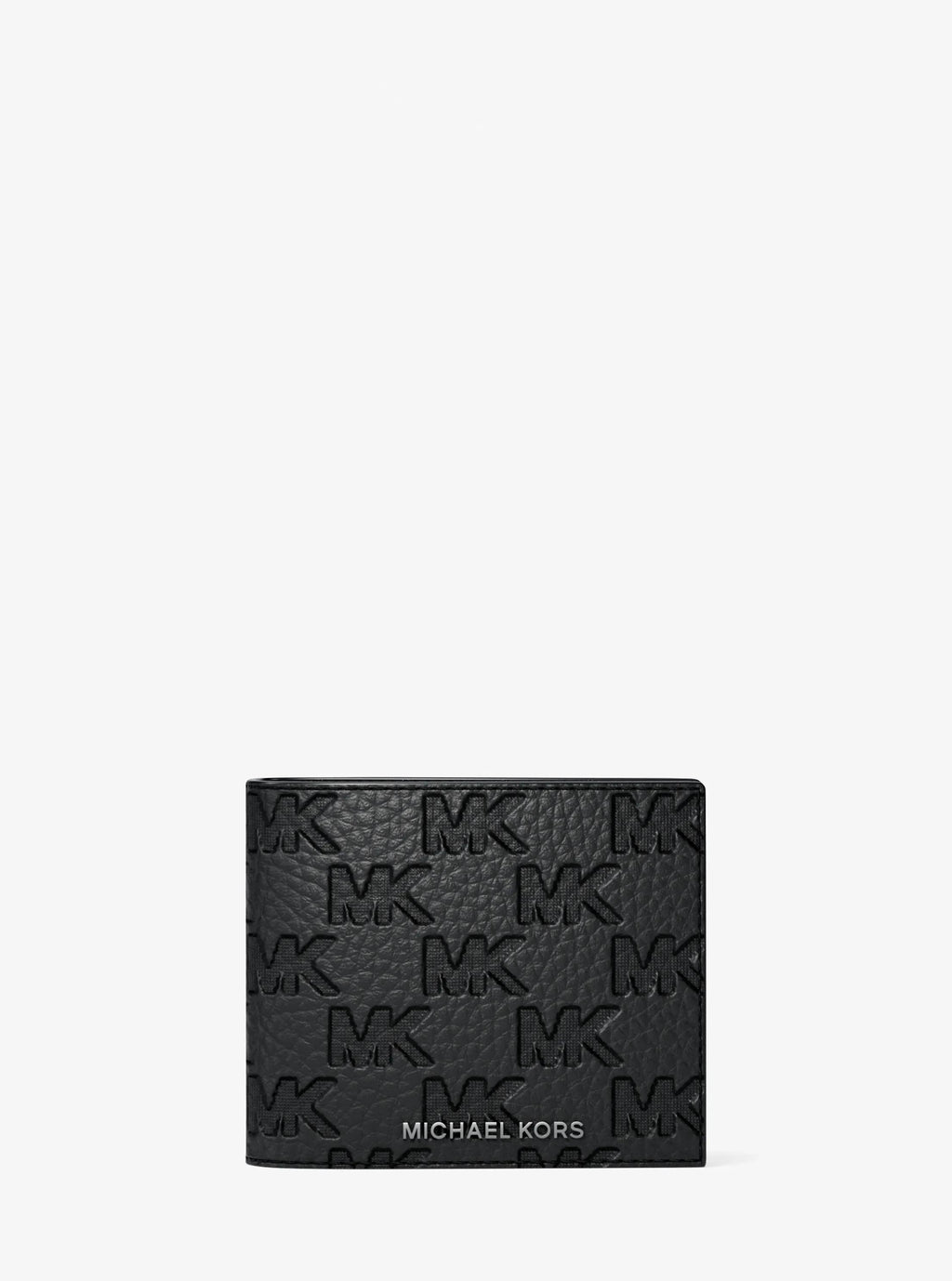 Hudson Logo Embossed Leather Billfold Wallet and Passcase Designer Wallet Card Holder