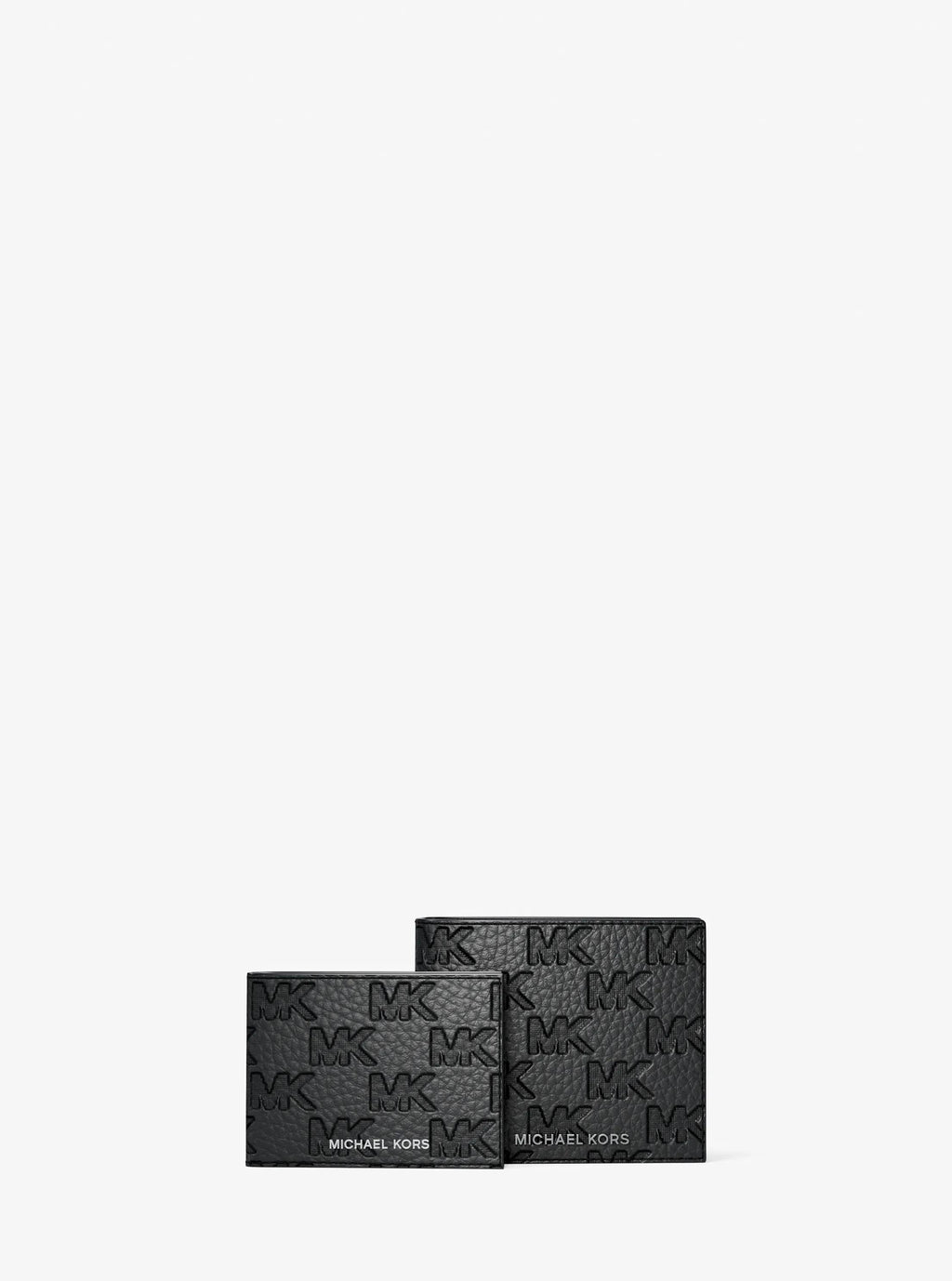 Hudson Logo Embossed Leather Billfold Wallet and Passcase Designer Wallet Card Holder