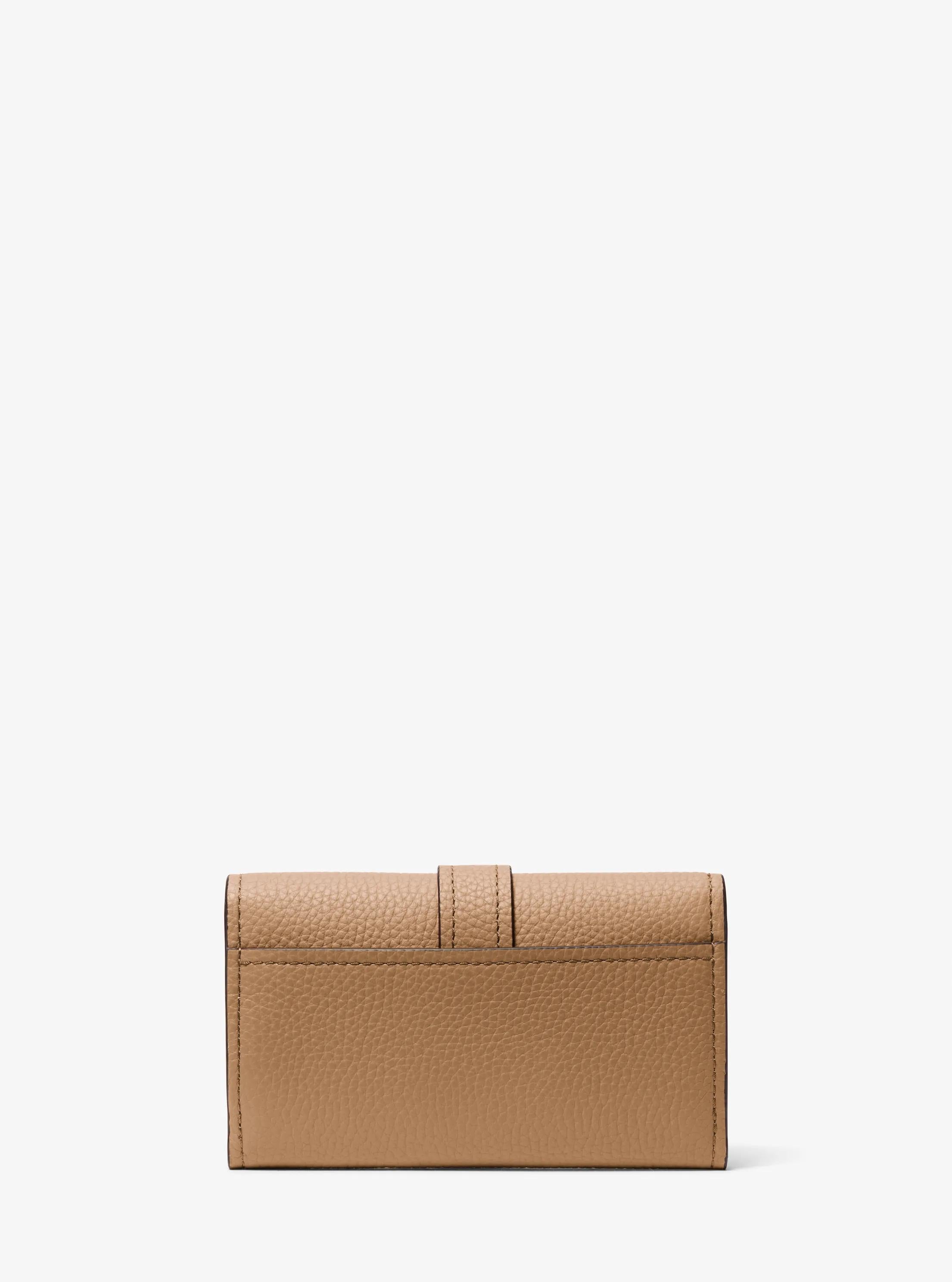 Nolita Medium Pebbled Leather Tri-Fold Wallet Designer Wallet Card Holder