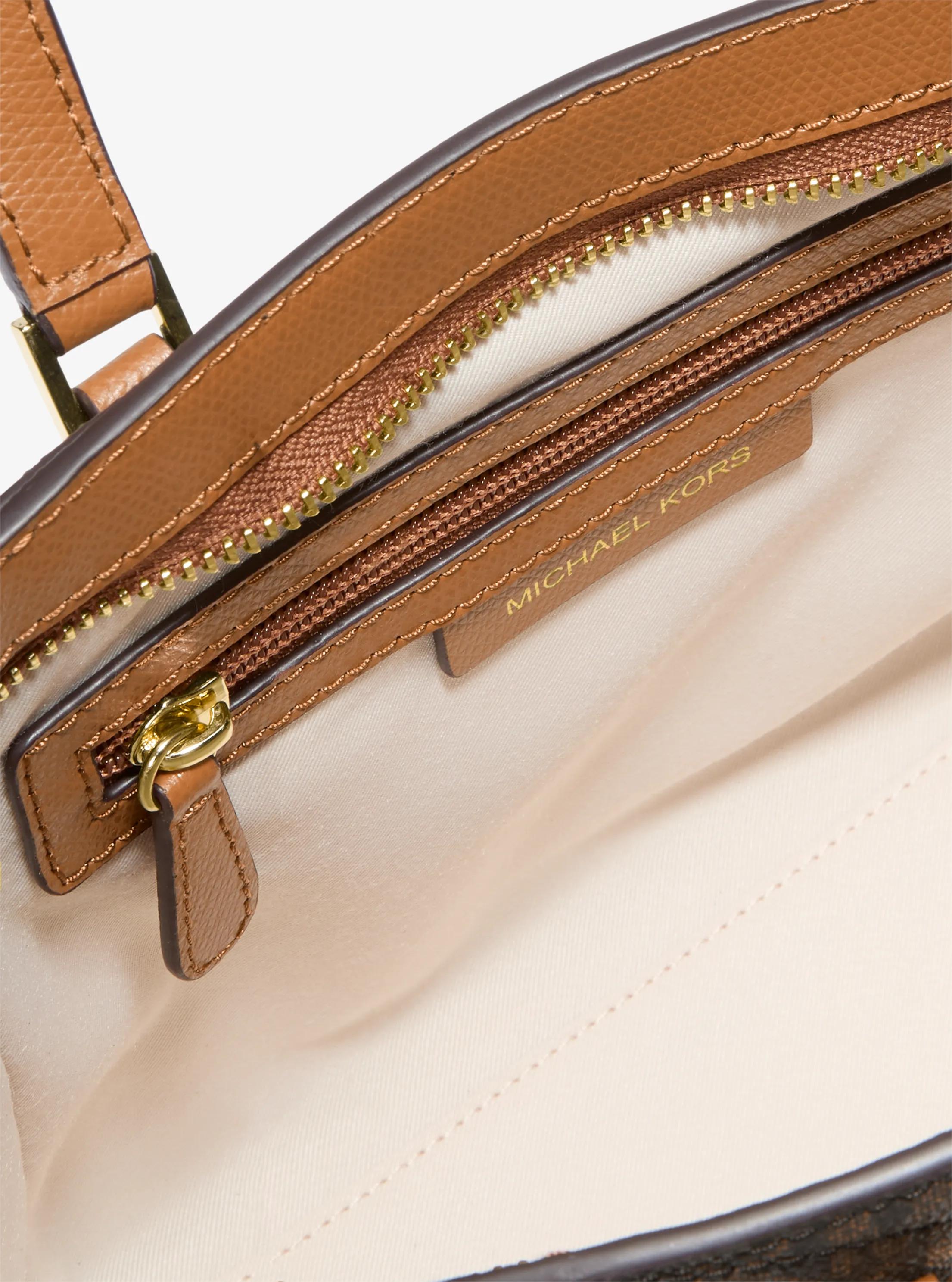 Taryn Small Signature Logo and Leather Convertible Crossbody Bag Designer Handbag Fashion Shoulder Bag