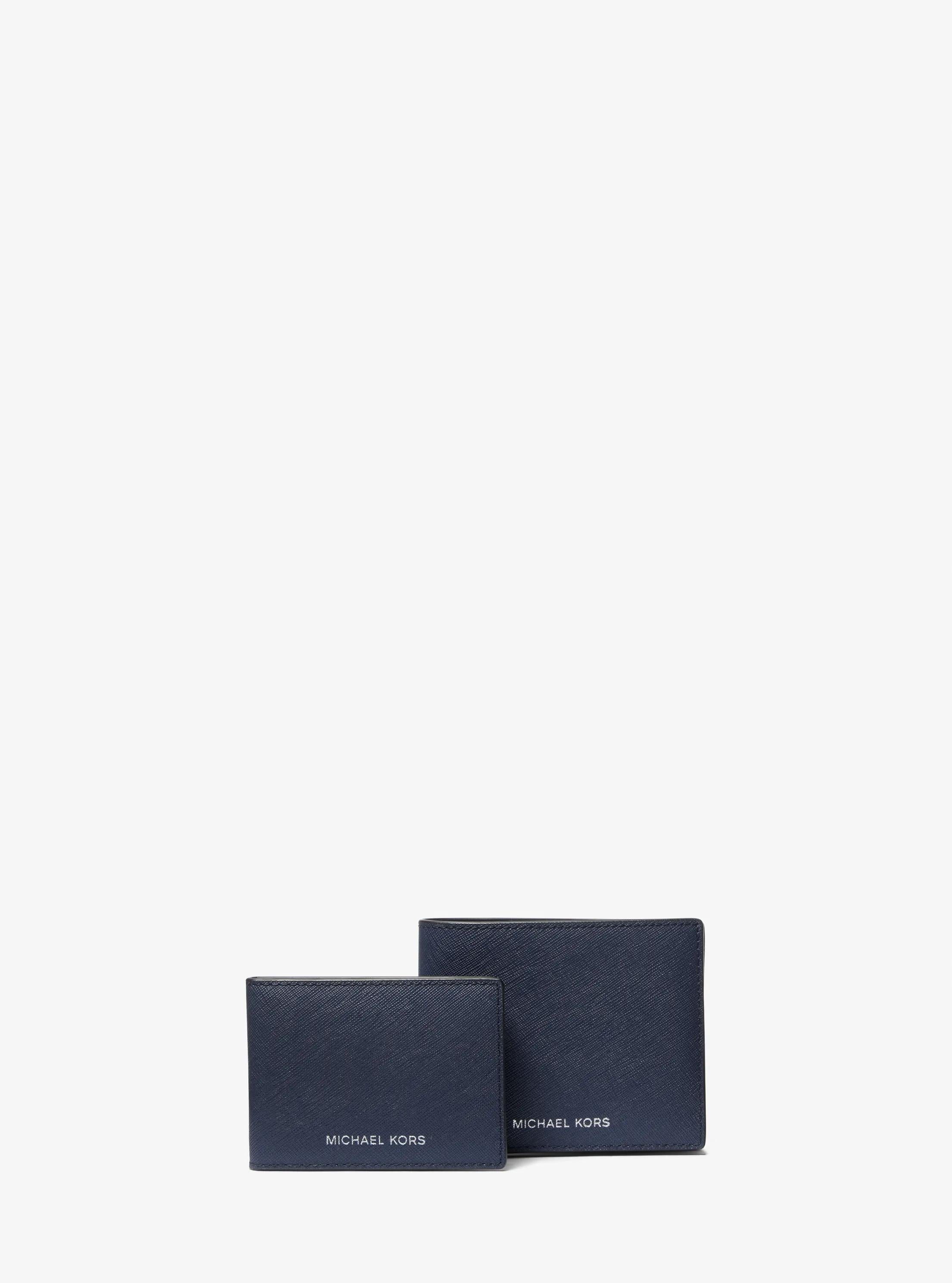 Varick Saffiano Leather Billfold Wallet With Passcase Designer Wallet Card Holder
