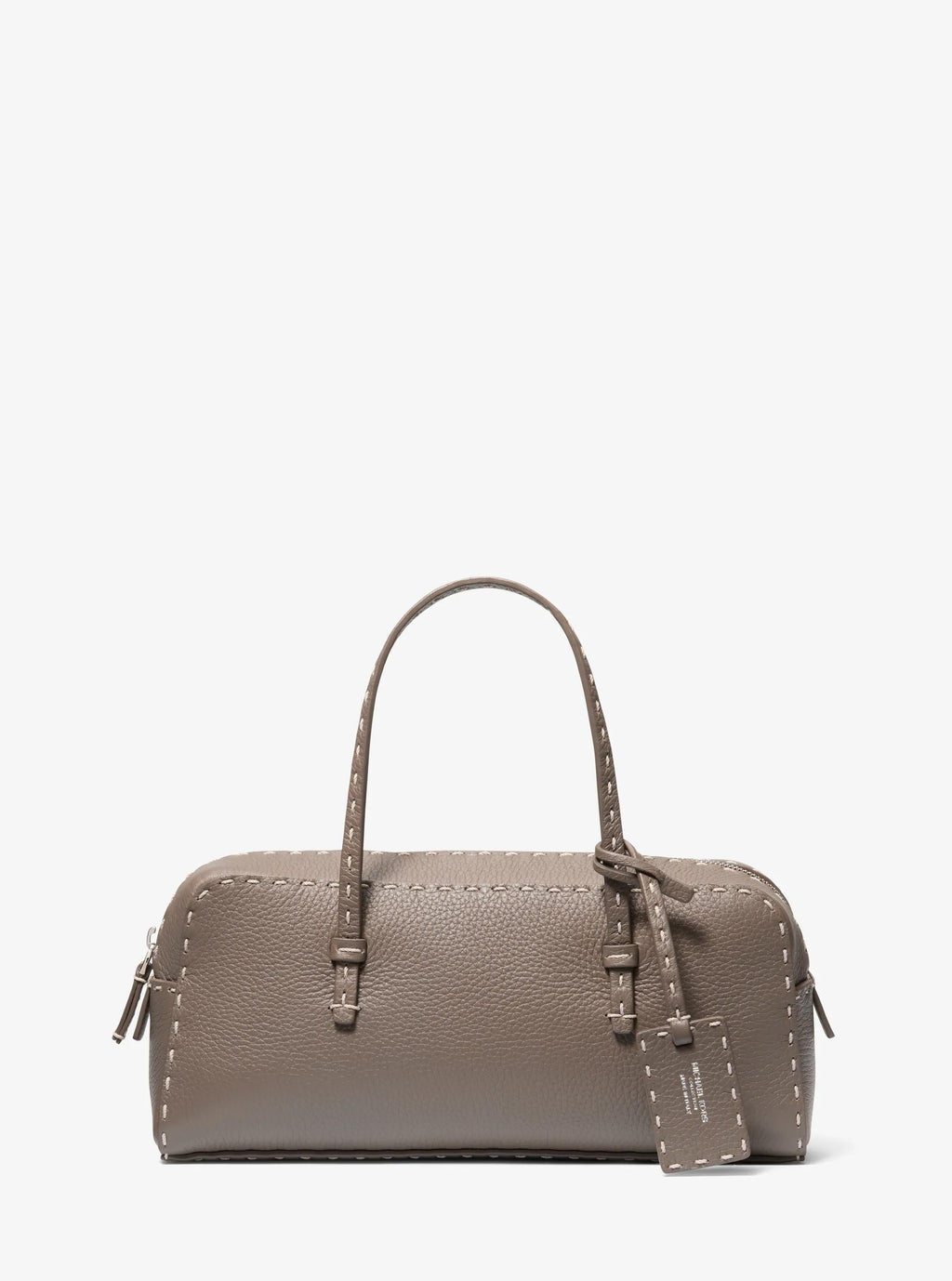 Roberta Hand-Stitched Pebbled Leather Satchel Designer Handbag Fashion Shoulder Bag