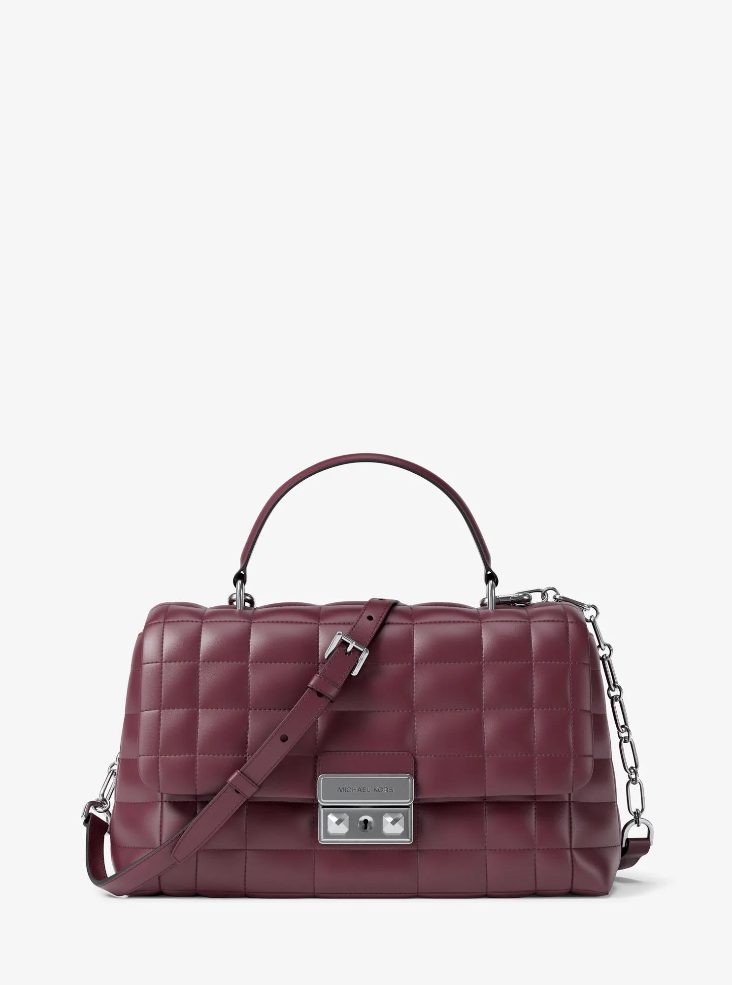 Tribeca Medium Quilted Leather Satchel Designer Handbag Fashion Shoulder Bag